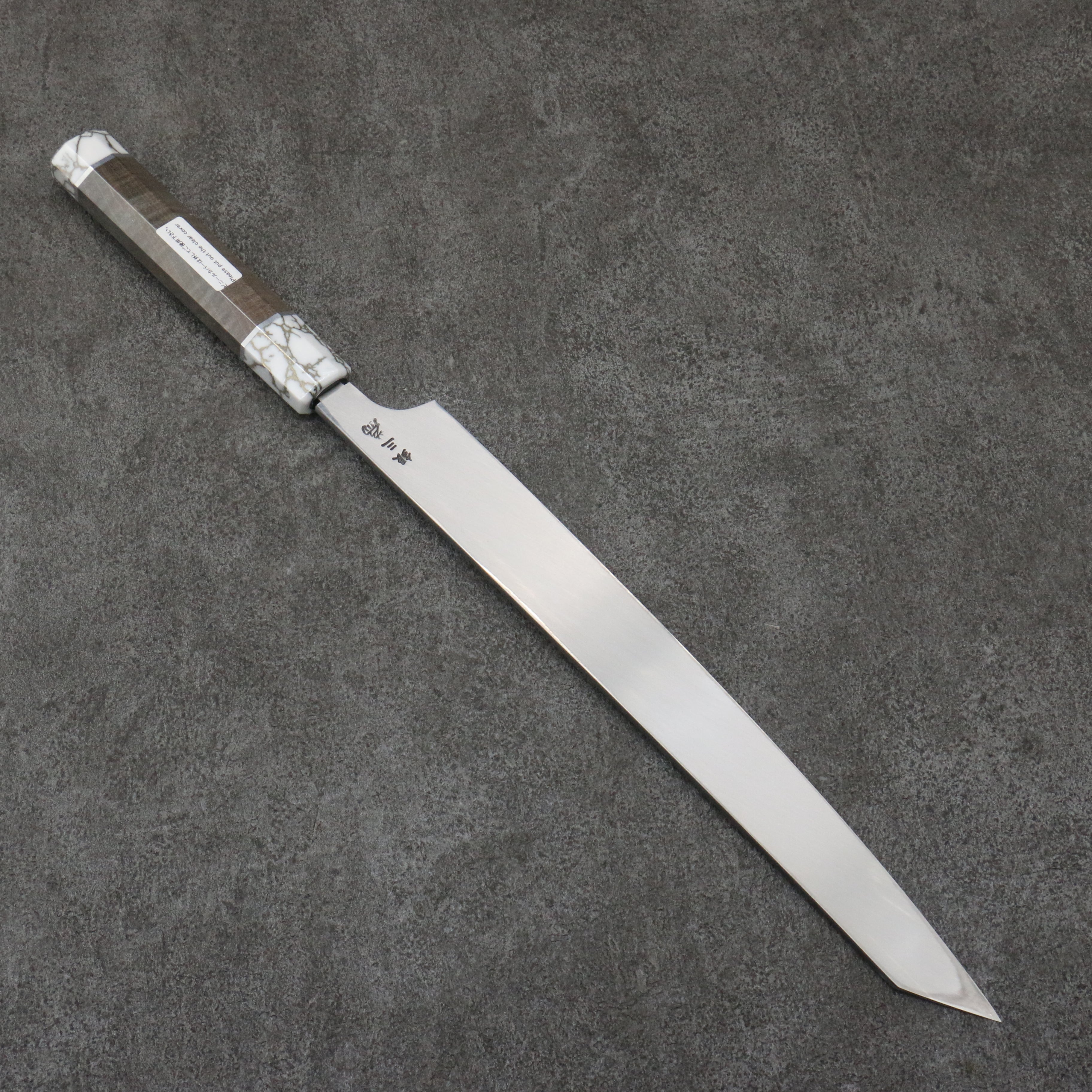 Sakai Takayuki Chef Series Hien Silver Steel No.3 Kiritsuke Yanagiba 300mm Stabilized wood (White Ferrule and End Cap) Handle with Sheath - Japanny - Best Japanese Knife