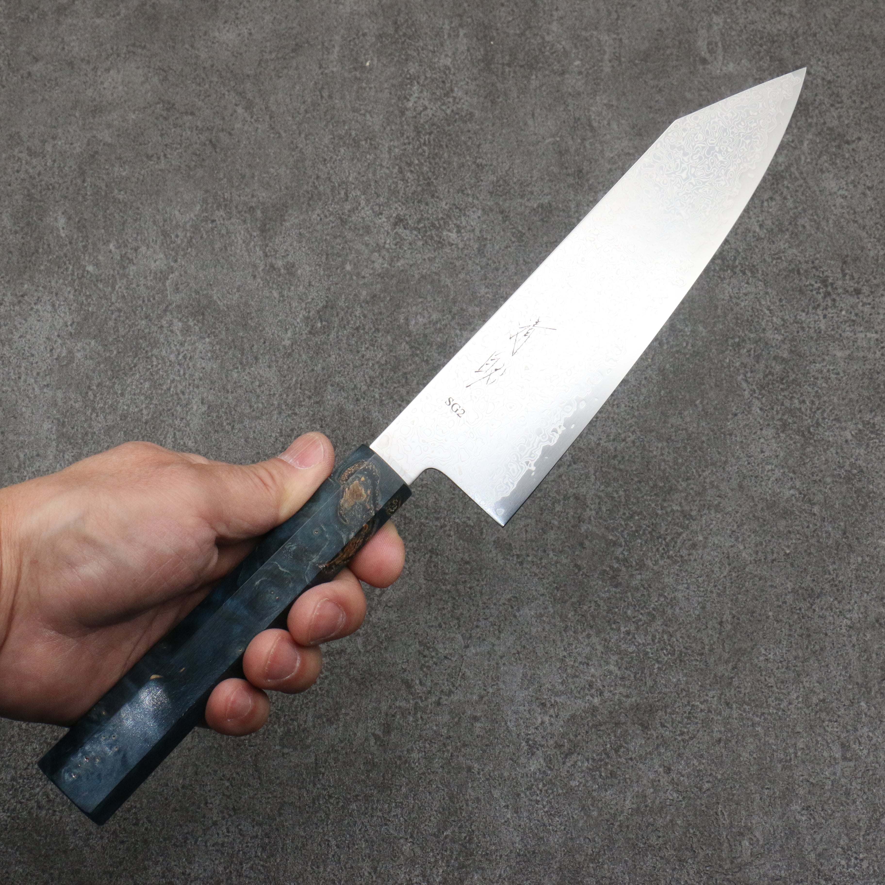 Seisuke SG2 Damascus Bunka 180mm Stabilized wood Handle - Japanny - Best Japanese Knife