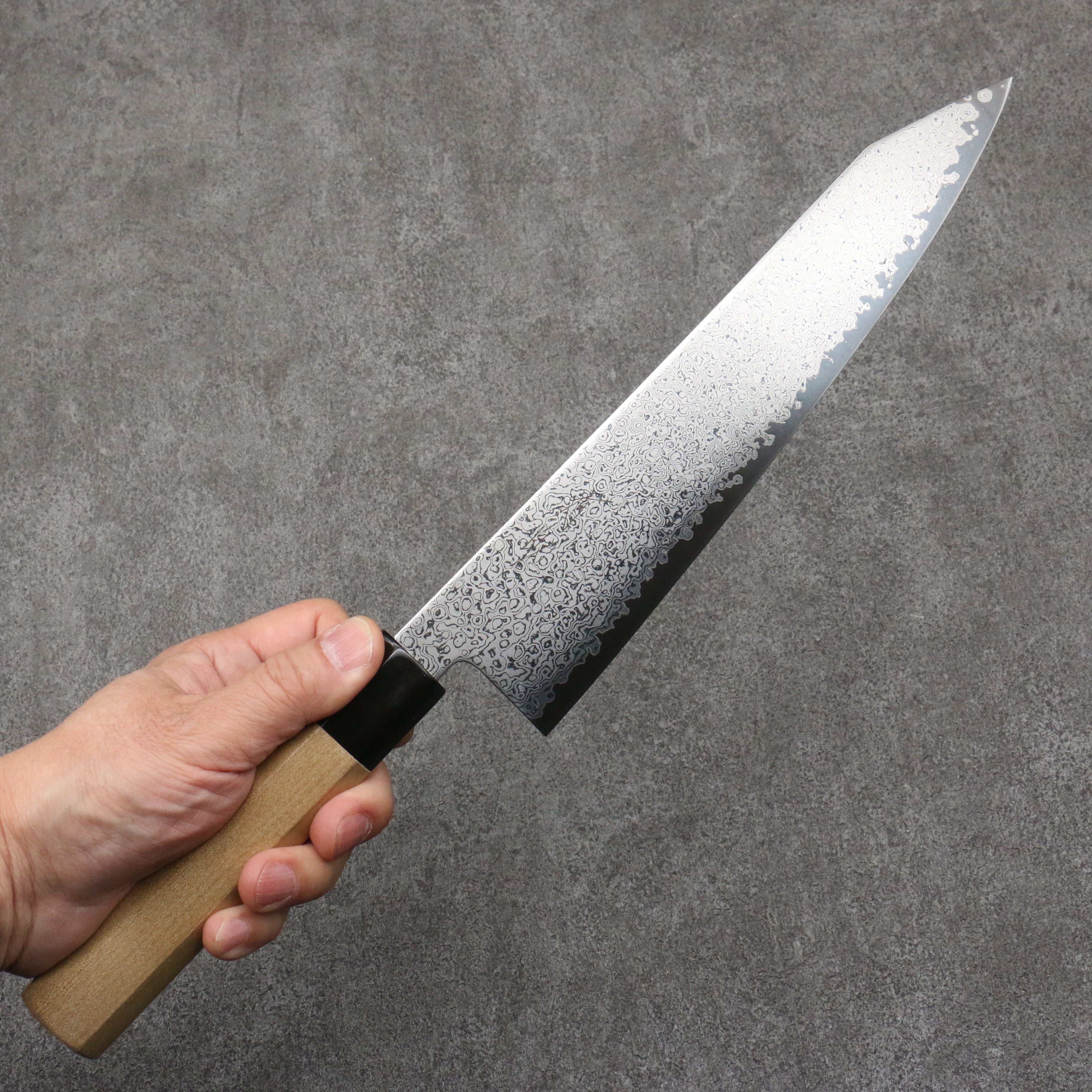 Seisuke SG2 Damascus Kiritsuke Gyuto 240mm Magnolia Handle - Japanny - Best Japanese Knife