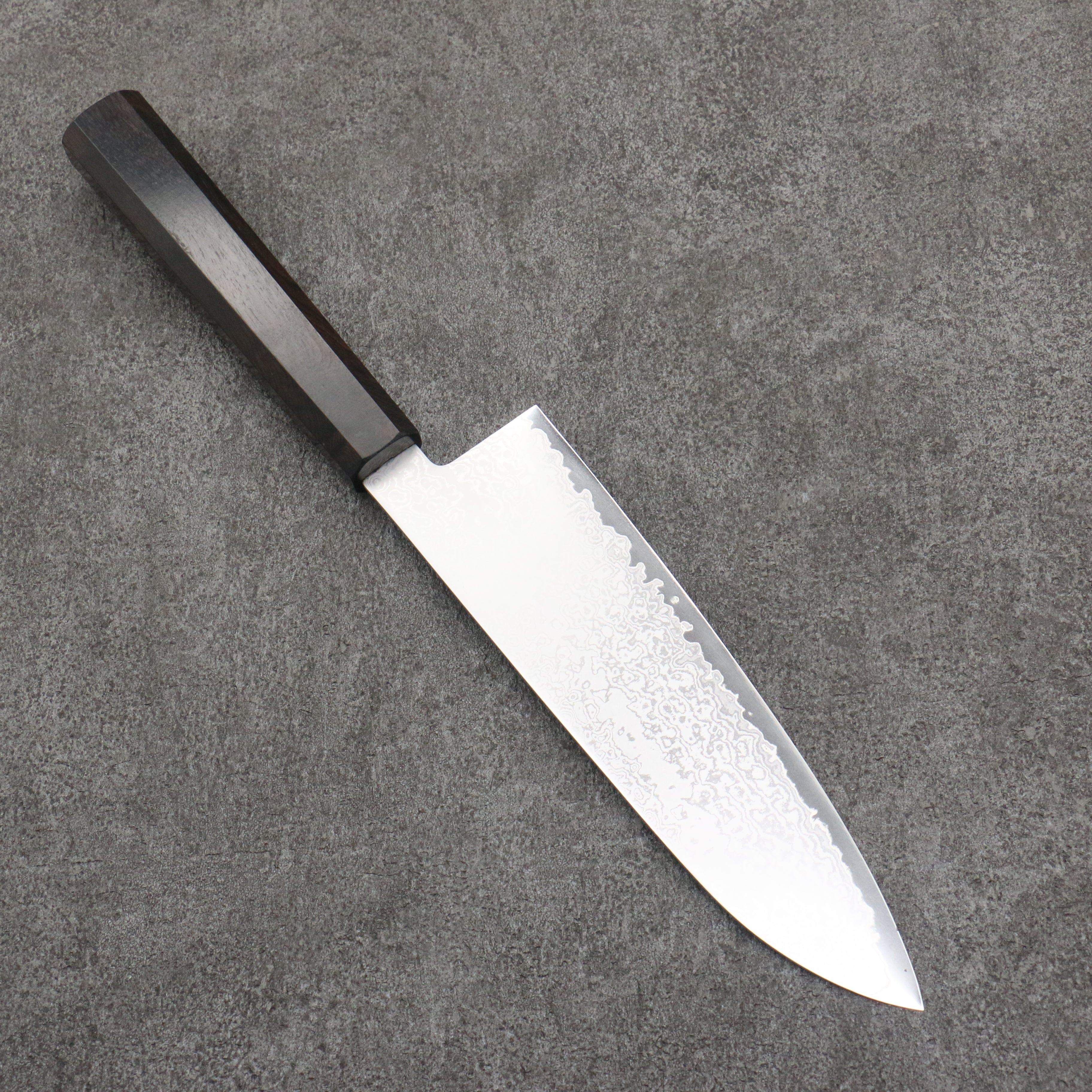 Seisuke VG10 Damascus Santoku 180mm Ebony Wood Handle - Japanny - Best Japanese Knife