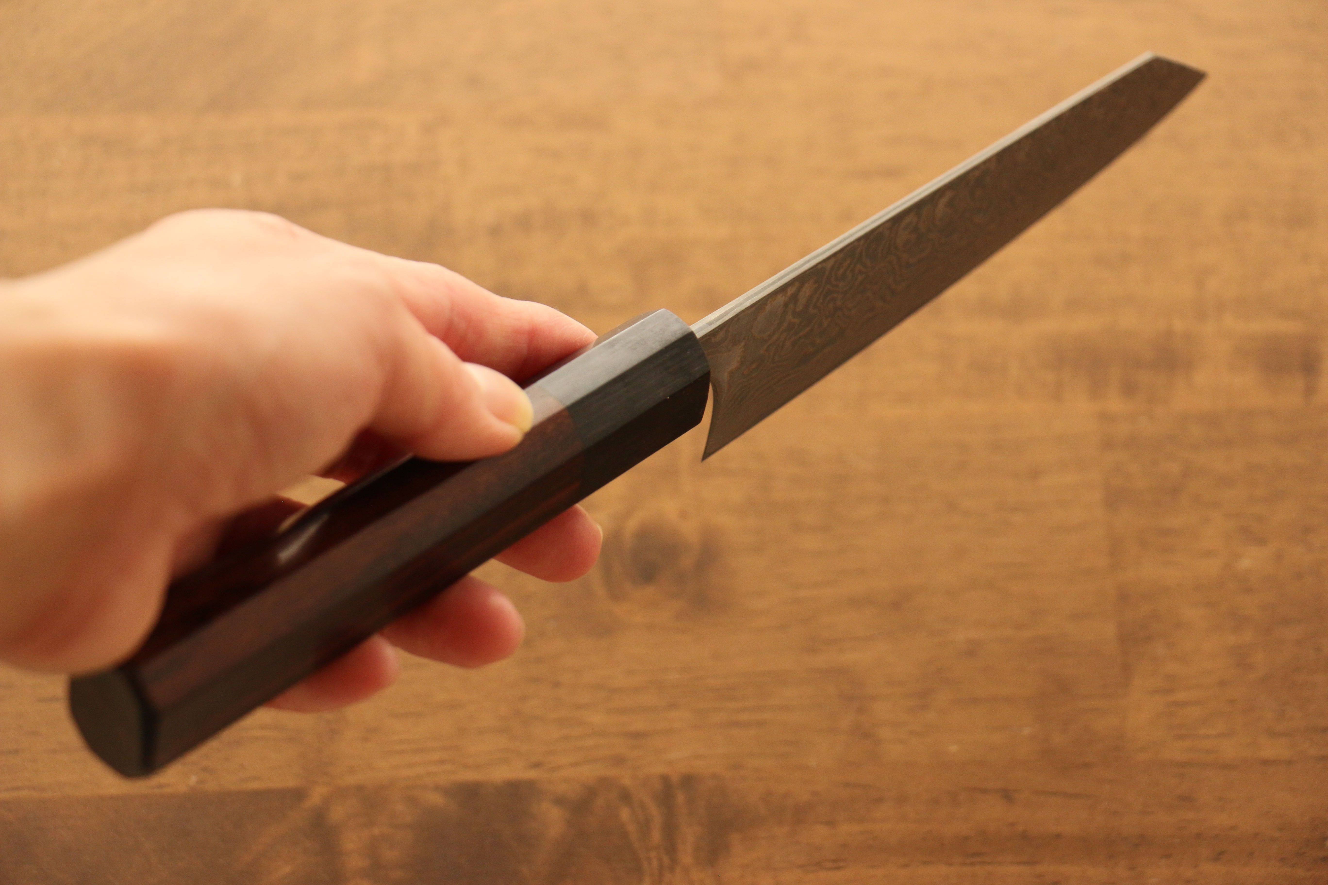 Masakage Kumo VG10 Damascus Small Bunka 120mm Shitan Handle - Japanny - Best Japanese Knife
