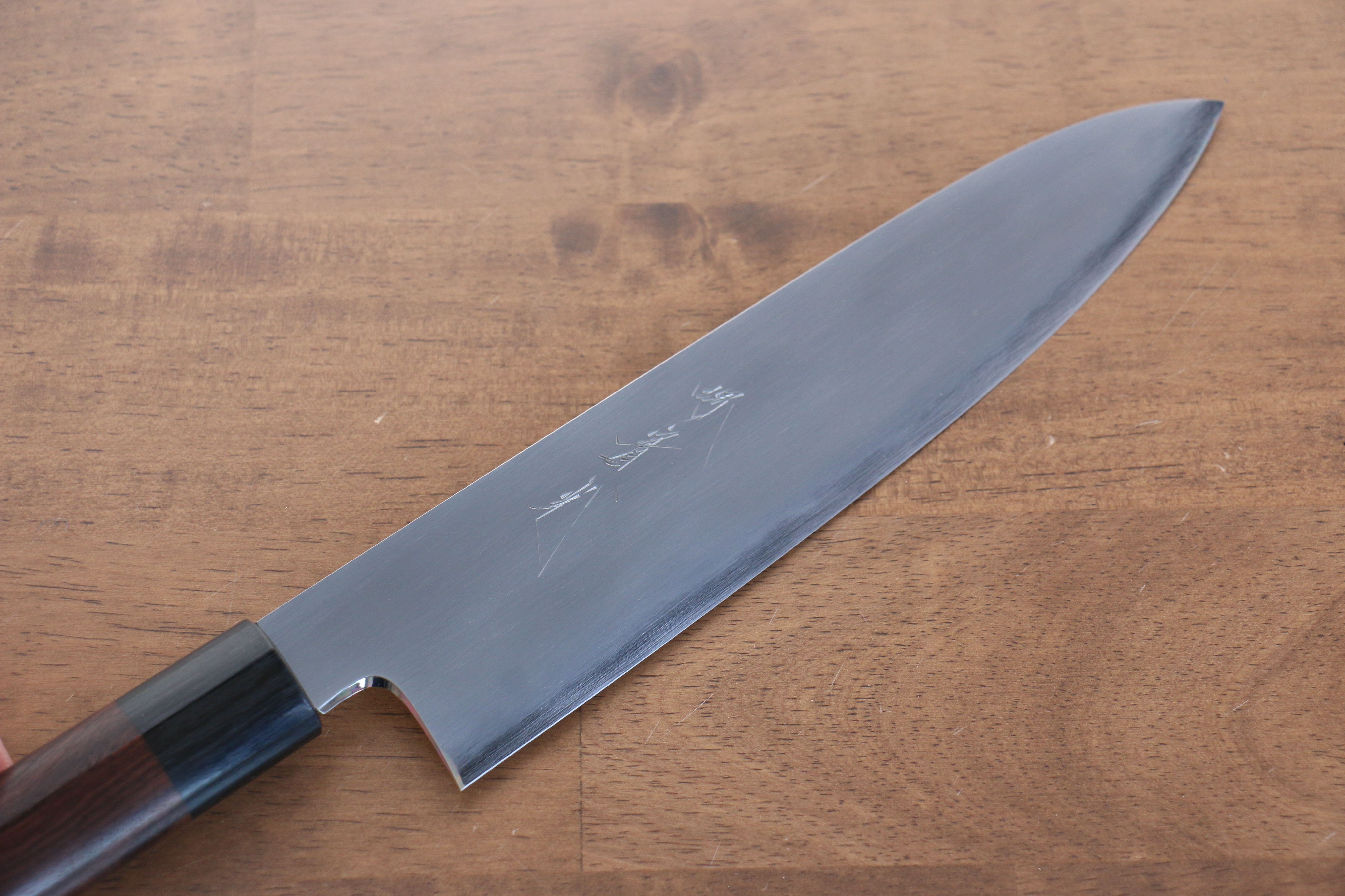 Jikko White Steel No.2 Gyuto 210mm Shitan Handle - Japanny - Best Japanese Knife