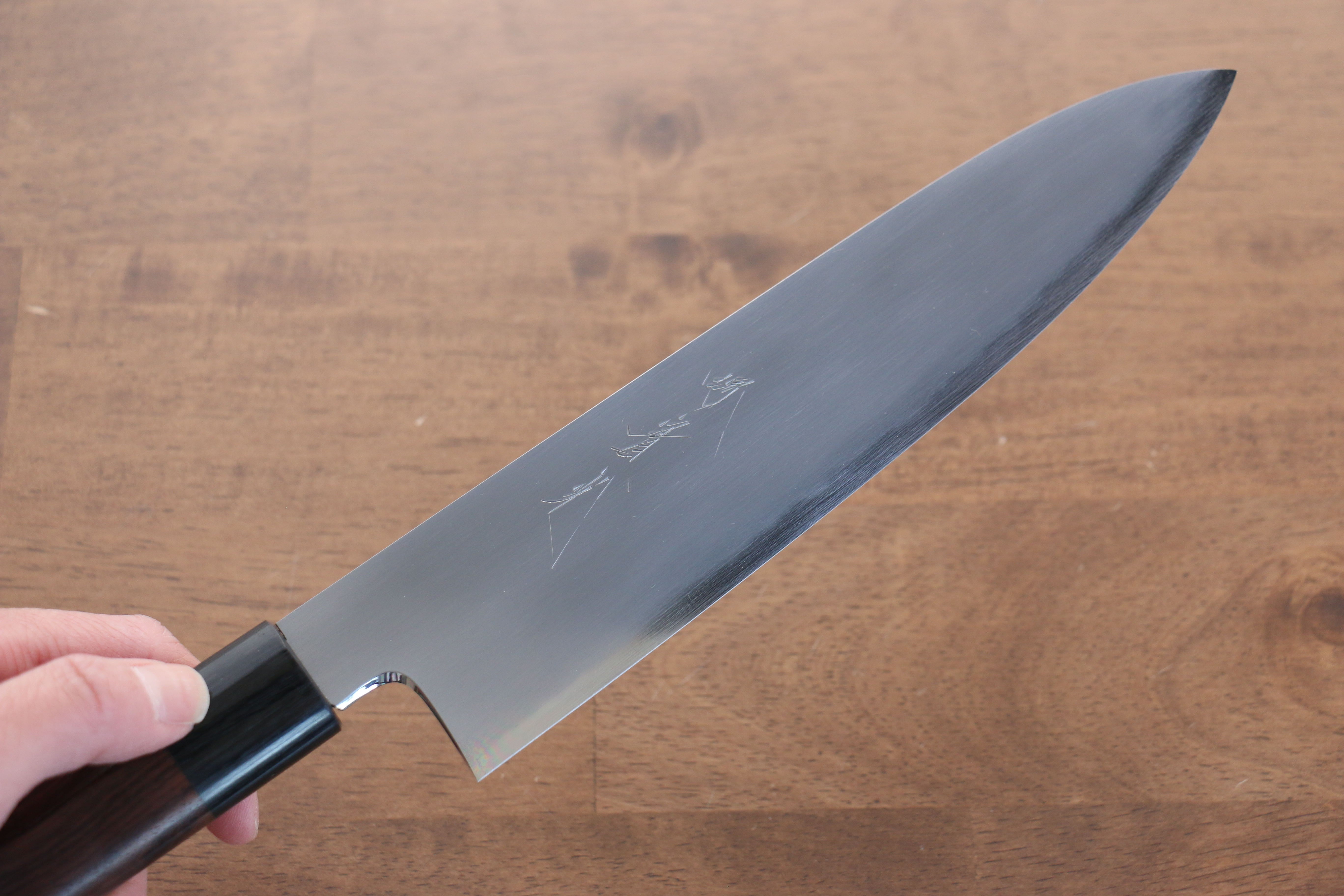 Jikko White Steel No.2 Gyuto 210mm Shitan Handle - Japanny - Best Japanese Knife