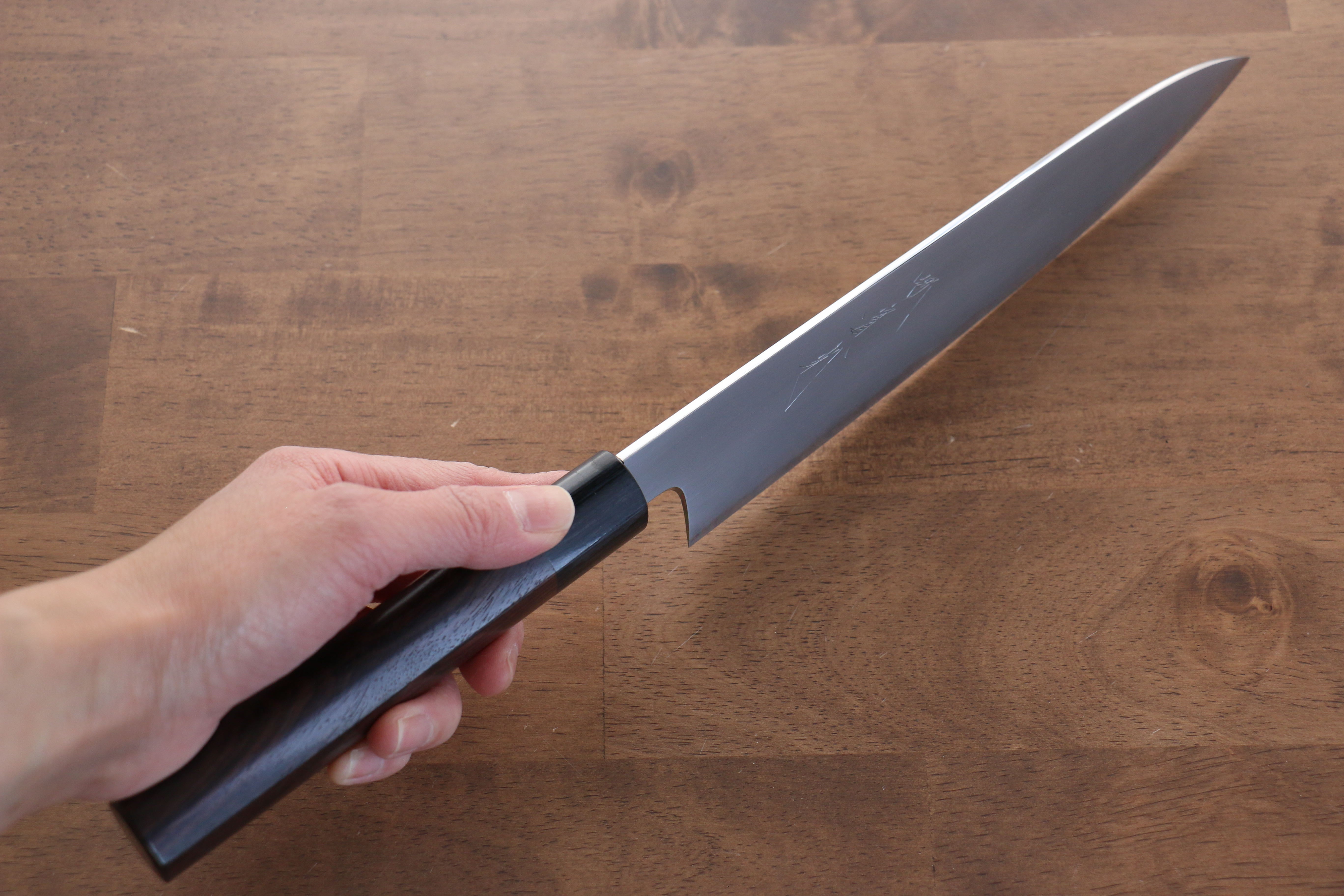 Jikko White Steel No.2 Gyuto 210mm Shitan Handle - Japanny - Best Japanese Knife