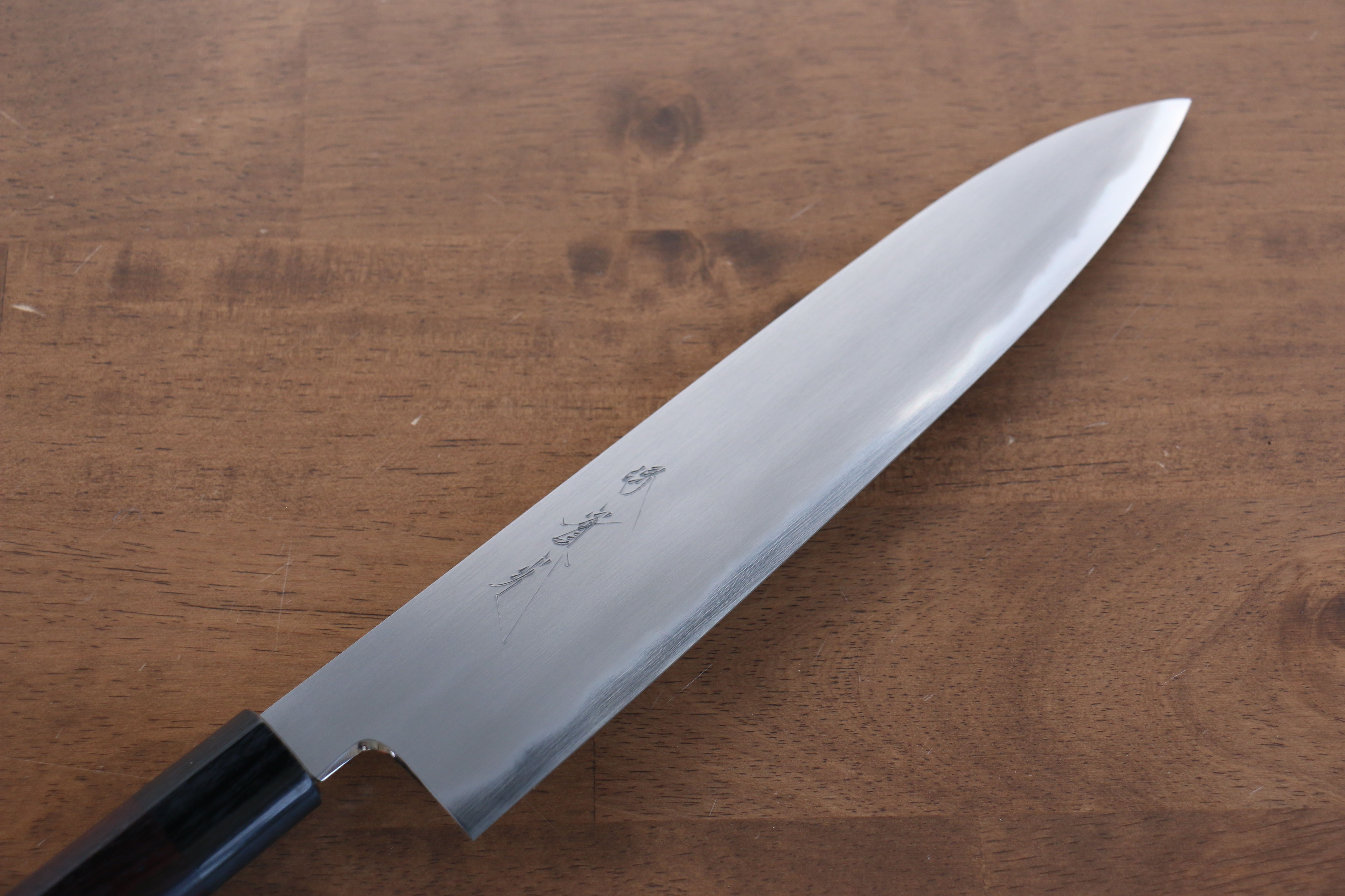 Jikko White Steel No.2 Gyuto 240mm Shitan Handle - Japanny - Best Japanese Knife