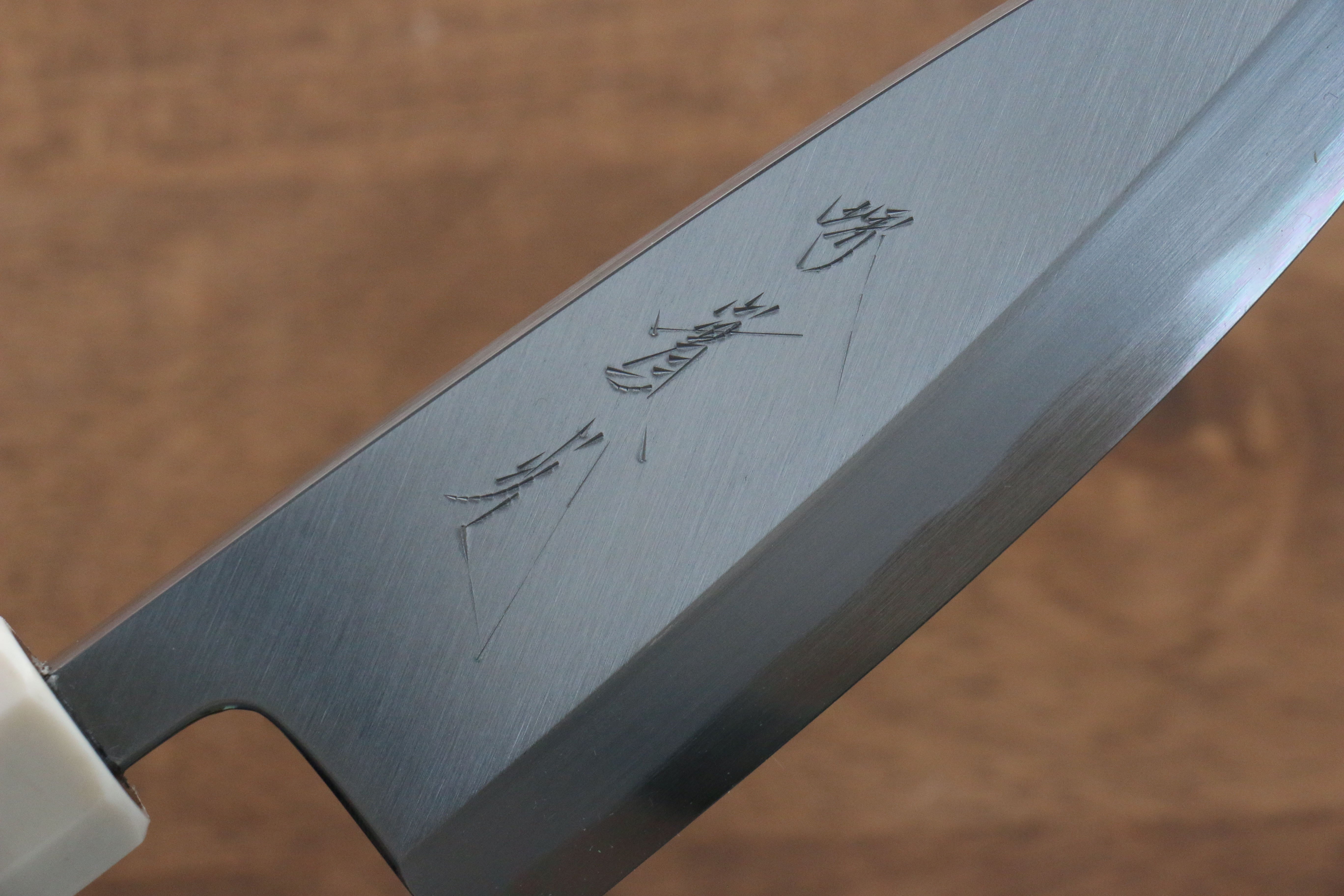 Jikko Shiko Blue Steel Kiritsuke Deba 120mm Ebony with Double Ring Handle - Japanny - Best Japanese Knife