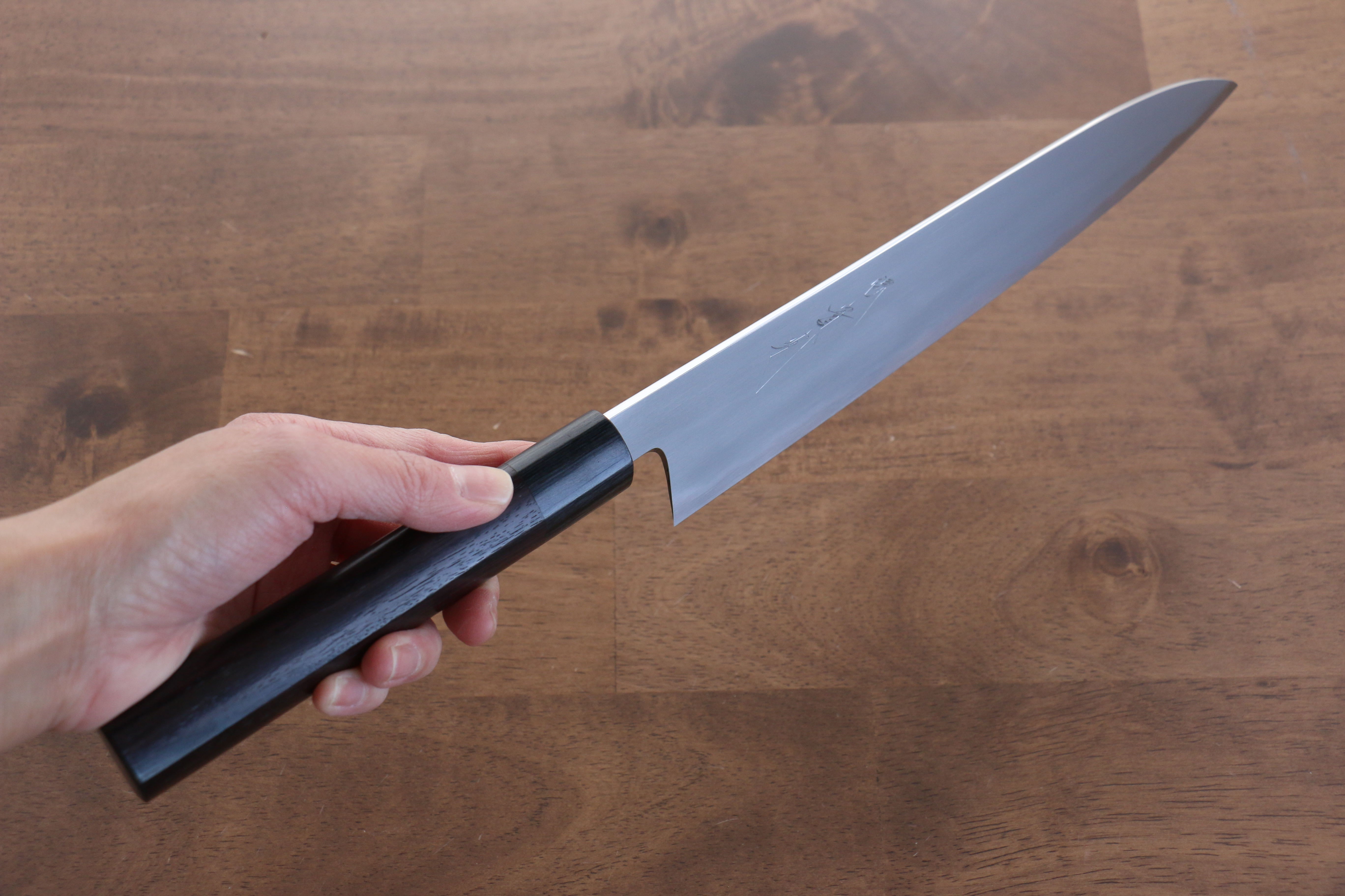Jikko White Steel No.2 Gyuto 240mm Shitan Handle - Japanny - Best Japanese Knife
