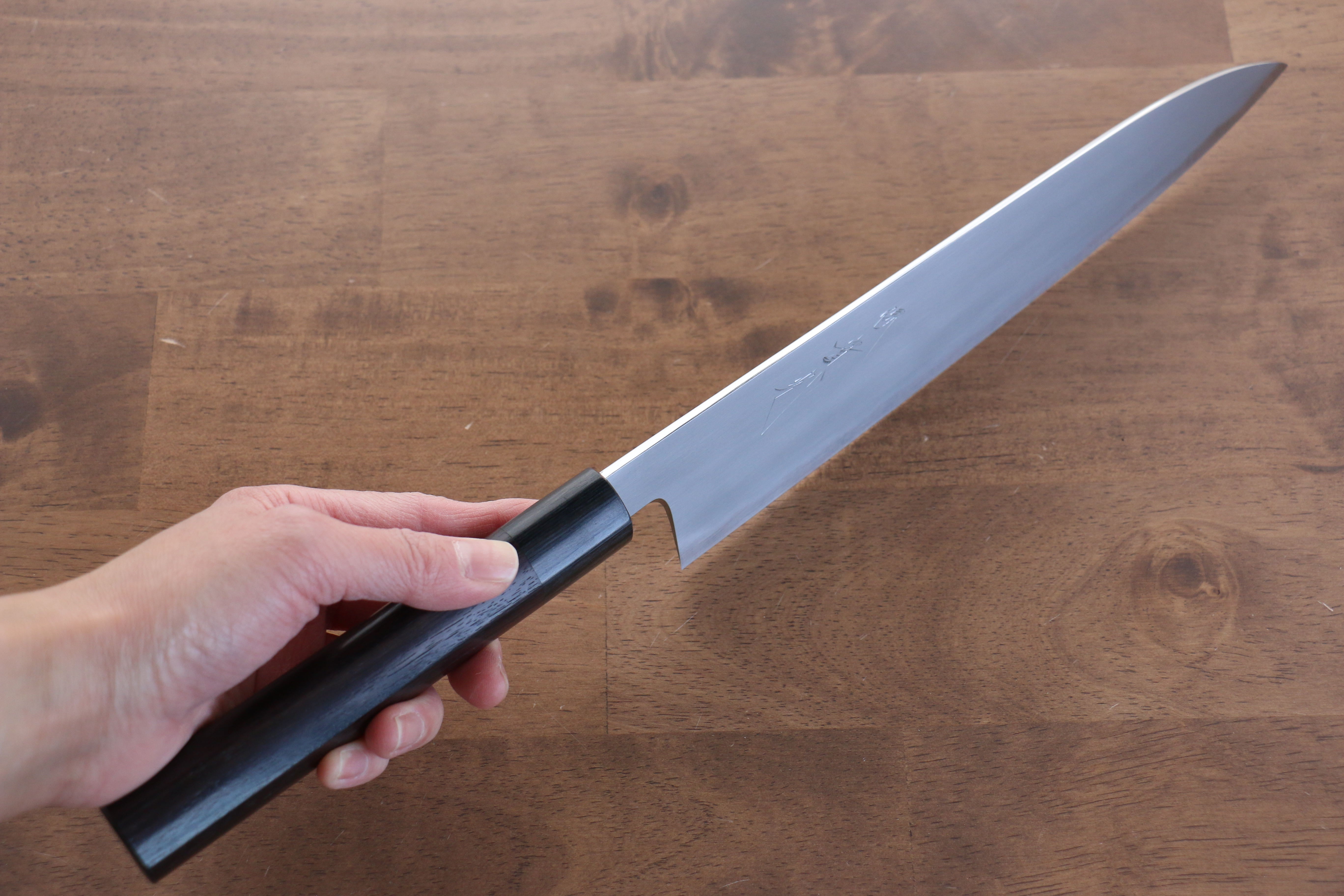 Jikko White Steel No.2 Gyuto 240mm Shitan Handle - Japanny - Best Japanese Knife