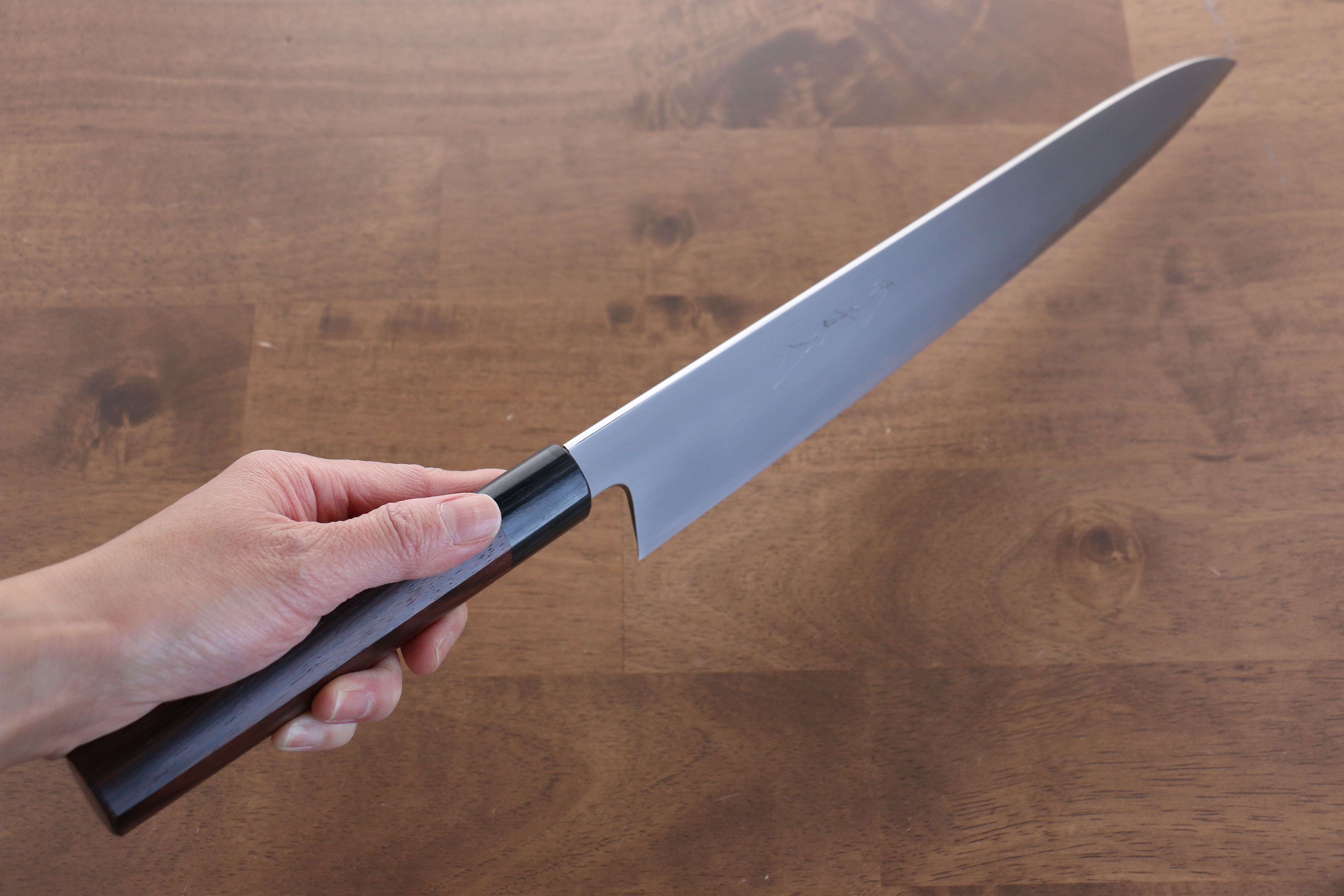 Jikko White Steel No.2 Gyuto 300mm Shitan Handle - Japanny - Best Japanese Knife