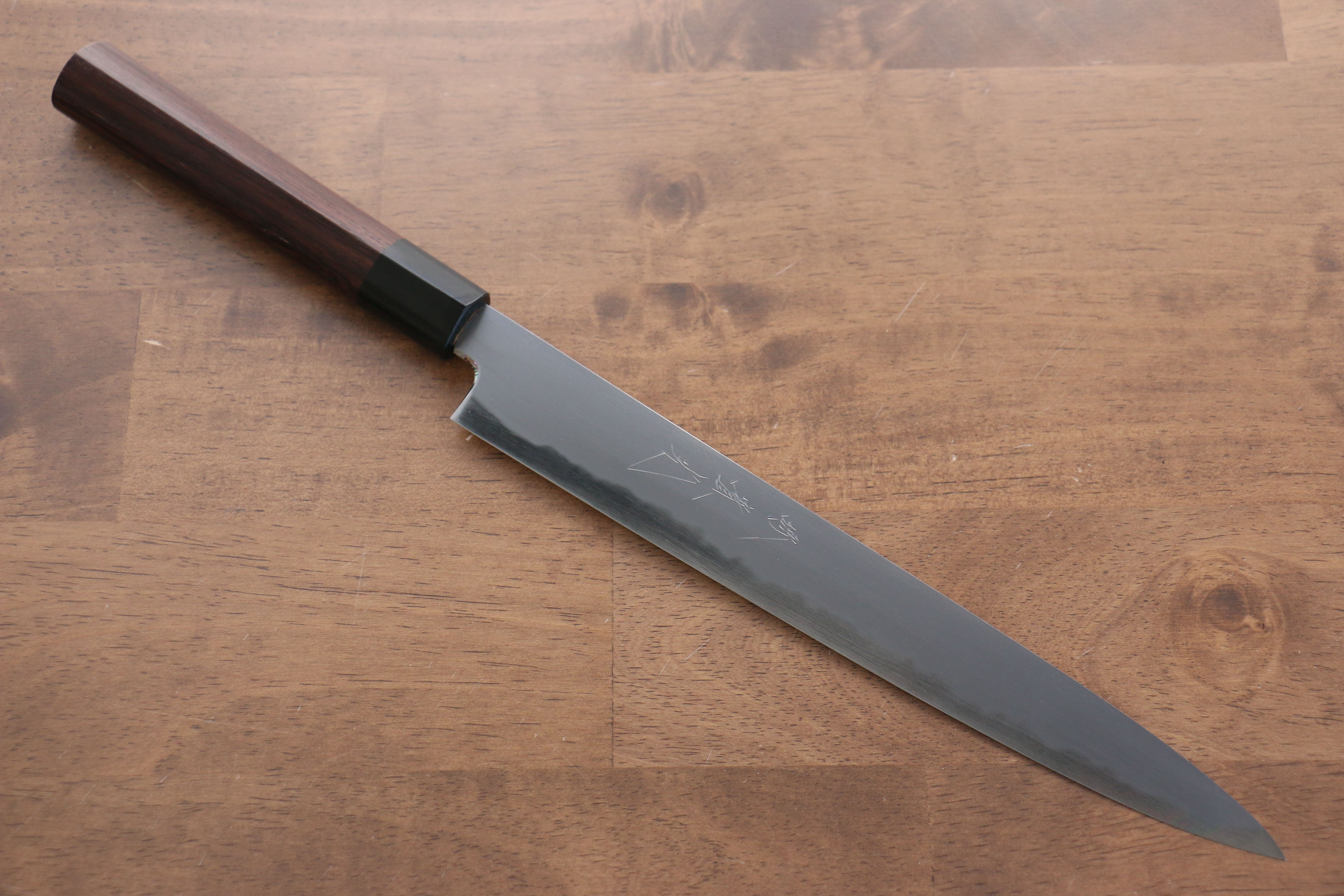 Jikko White Steel No.2 Sujihiki 240mm Shitan Handle - Japanny - Best Japanese Knife