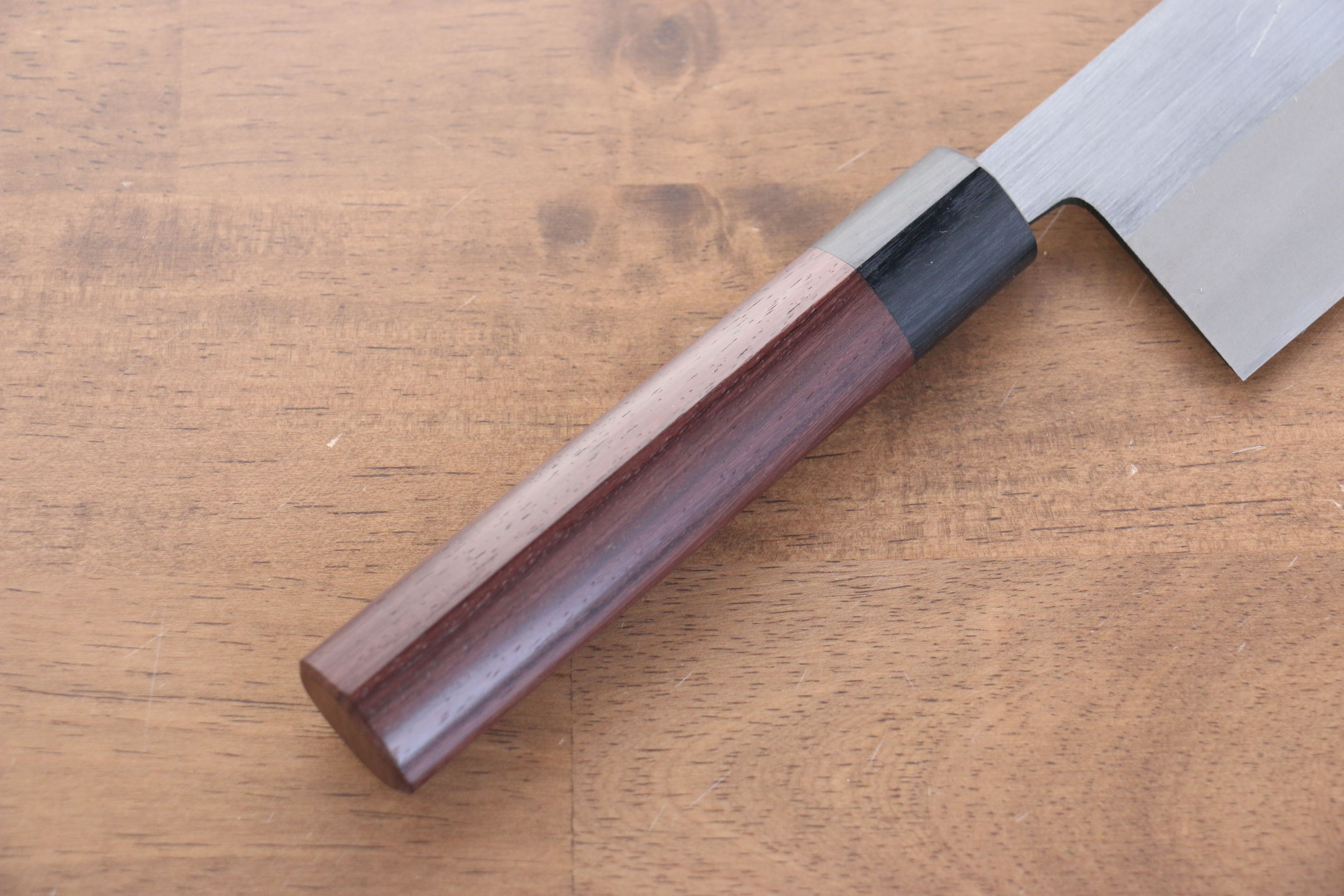 Jikko White Steel No.2 Migaki Finished Nakiri 165mm Shitan Handle - Japanny - Best Japanese Knife