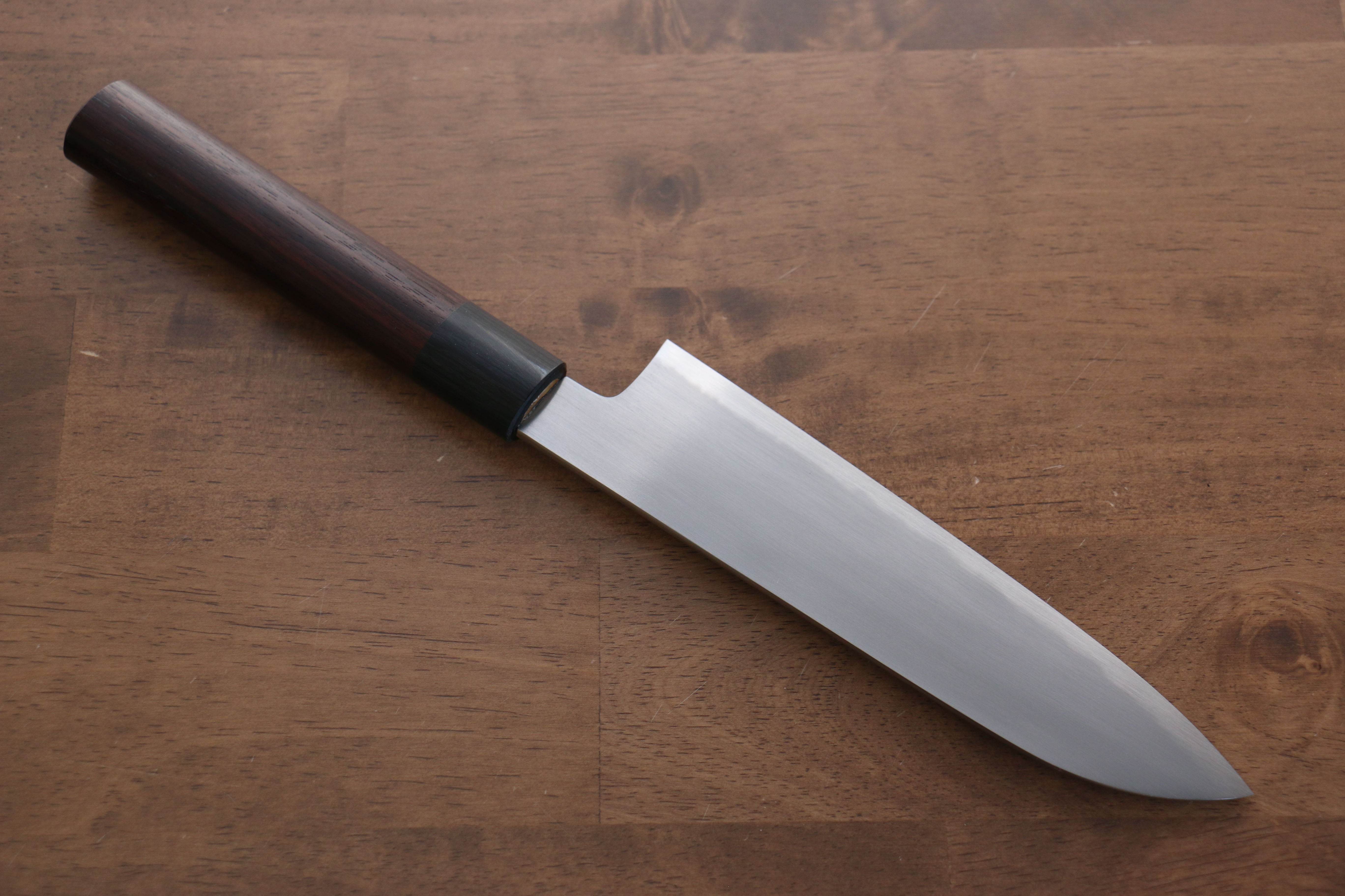 Jikko White Steel No.2 Santoku 180mm Shitan Handle - Japanny - Best Japanese Knife