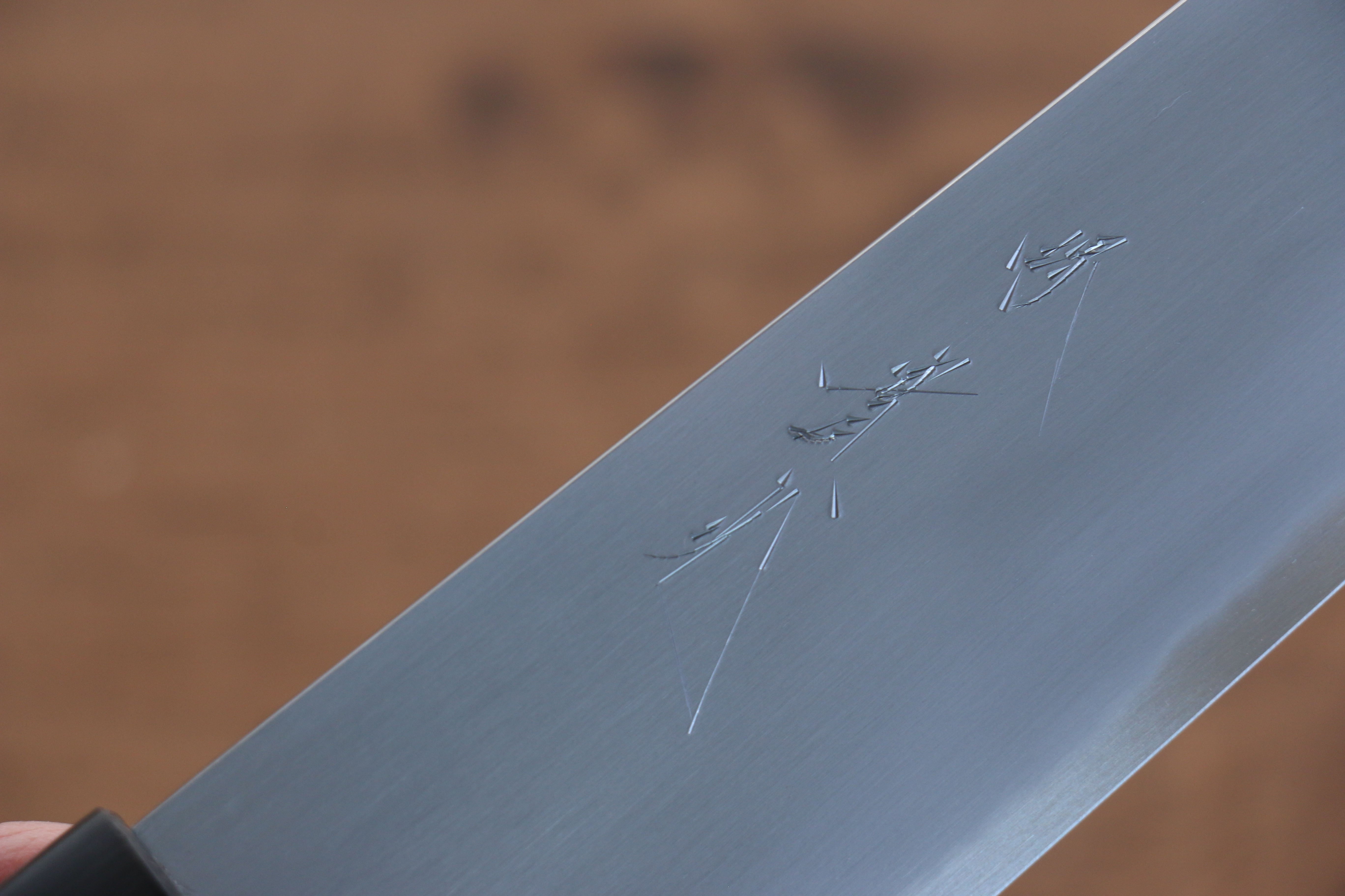 Jikko White Steel No.2 Santoku 180mm Shitan Handle - Japanny - Best Japanese Knife