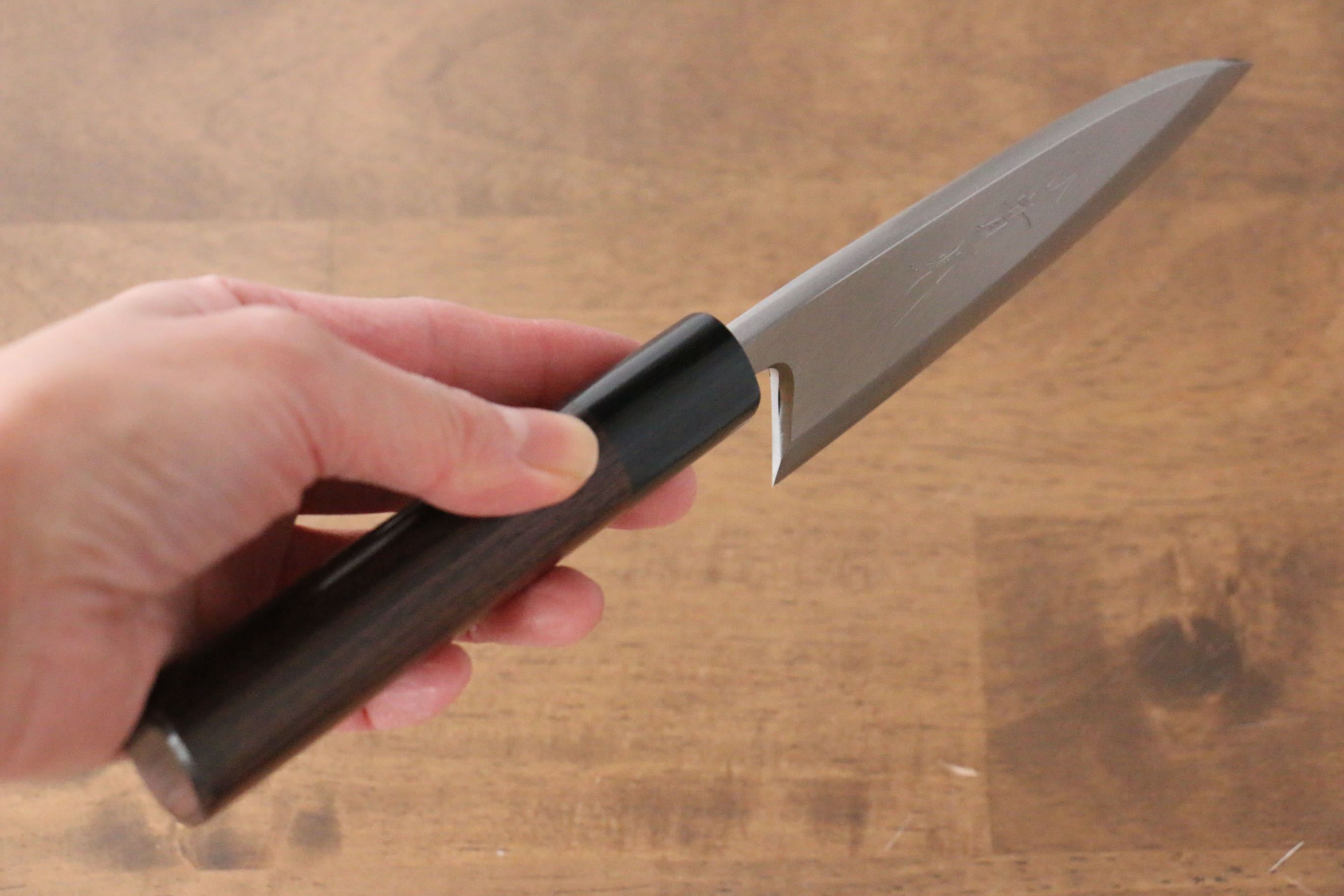 Jikko Silver Steel No.3 Deba 120mm Shitan Handle - Japanny - Best Japanese Knife