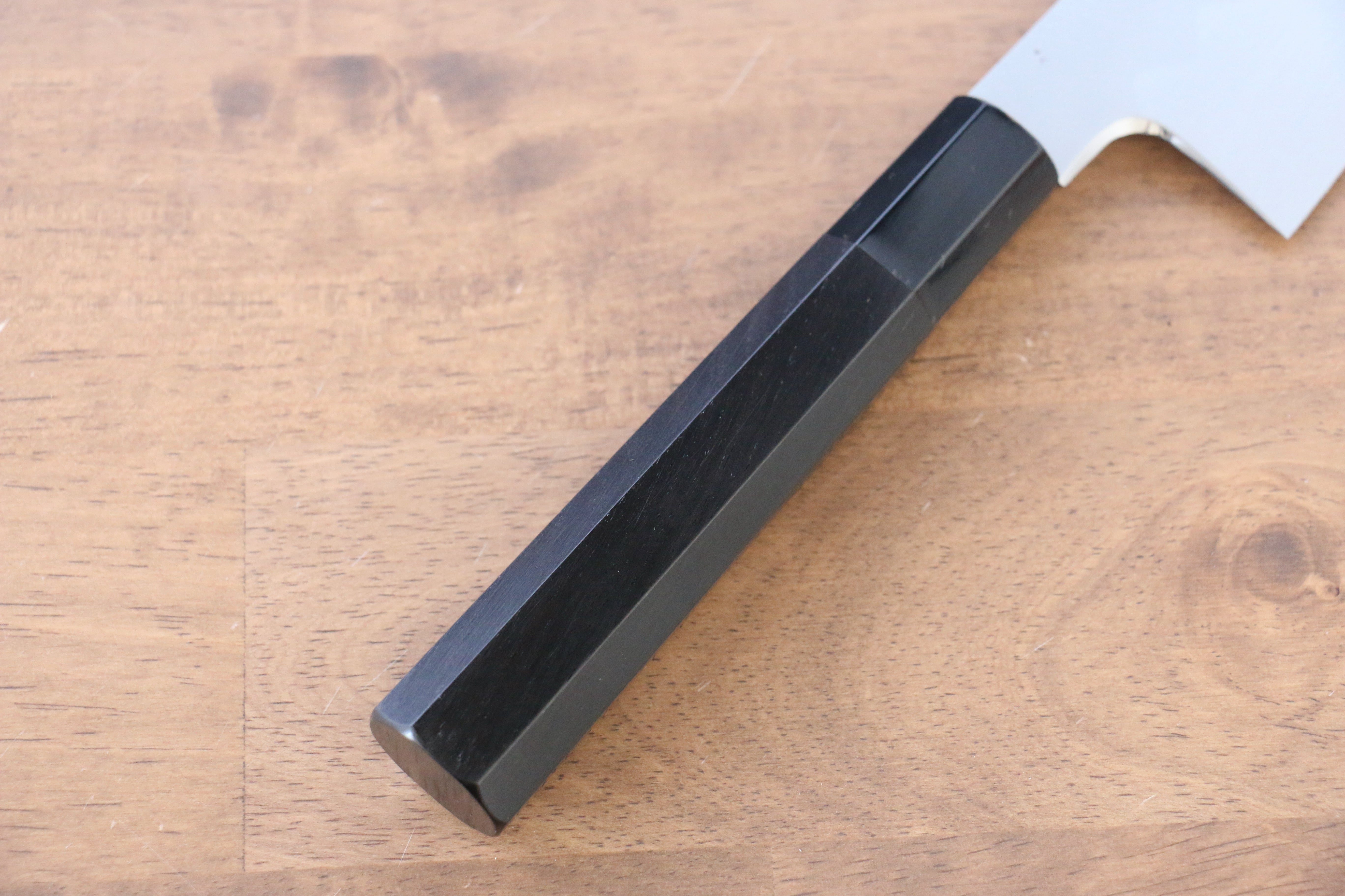 Jikko Honyaki White Steel No.3 Kasumitogi Gyuto 210mm Ebony Wood Handle - Japanny - Best Japanese Knife