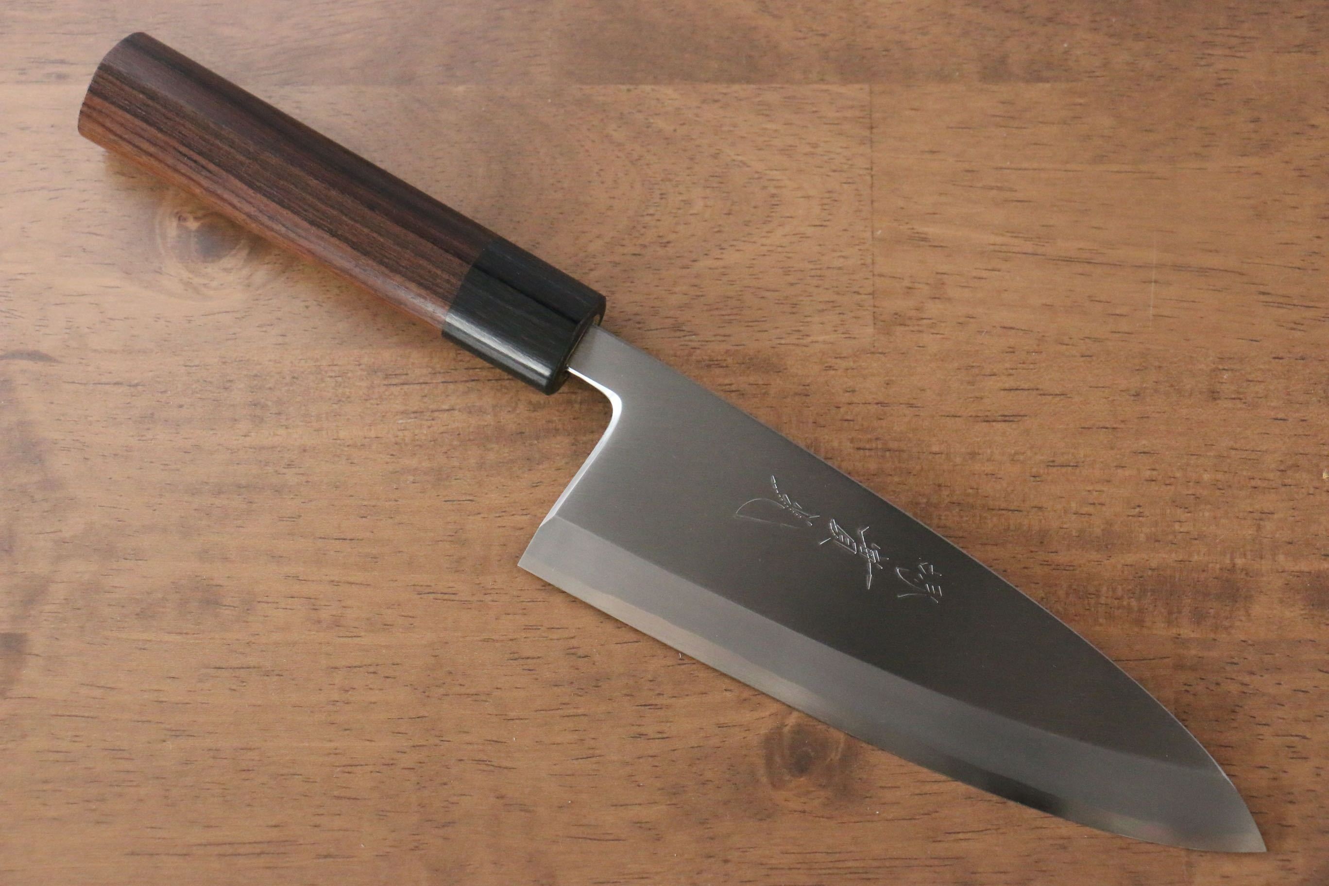 Jikko Silver Steel No.3 Deba 165mm Shitan Handle - Japanny - Best Japanese Knife