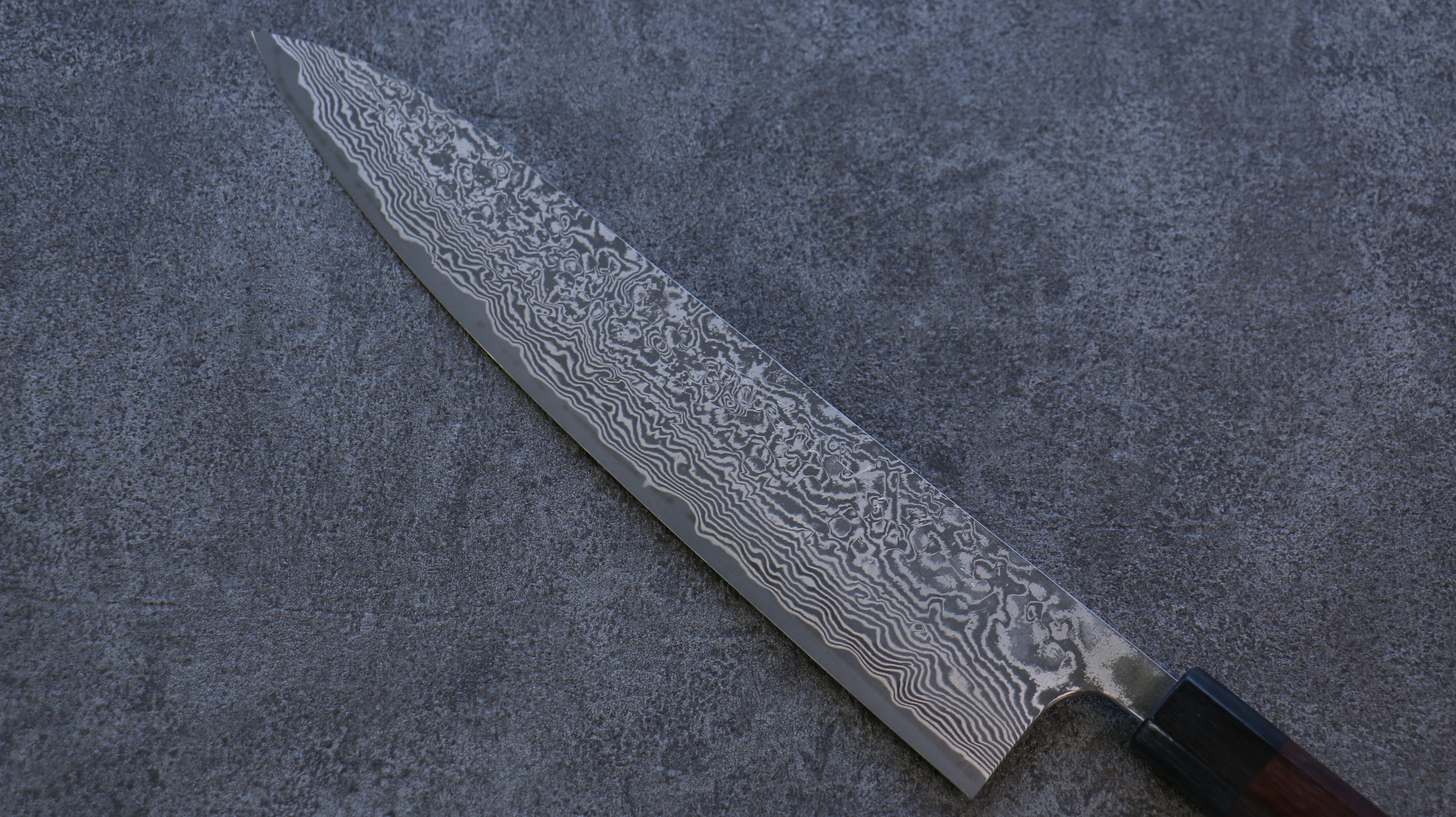 Nao Yamamoto SG2 Black Damascus Gyuto 270mm Shitan Handle - Japanny - Best Japanese Knife