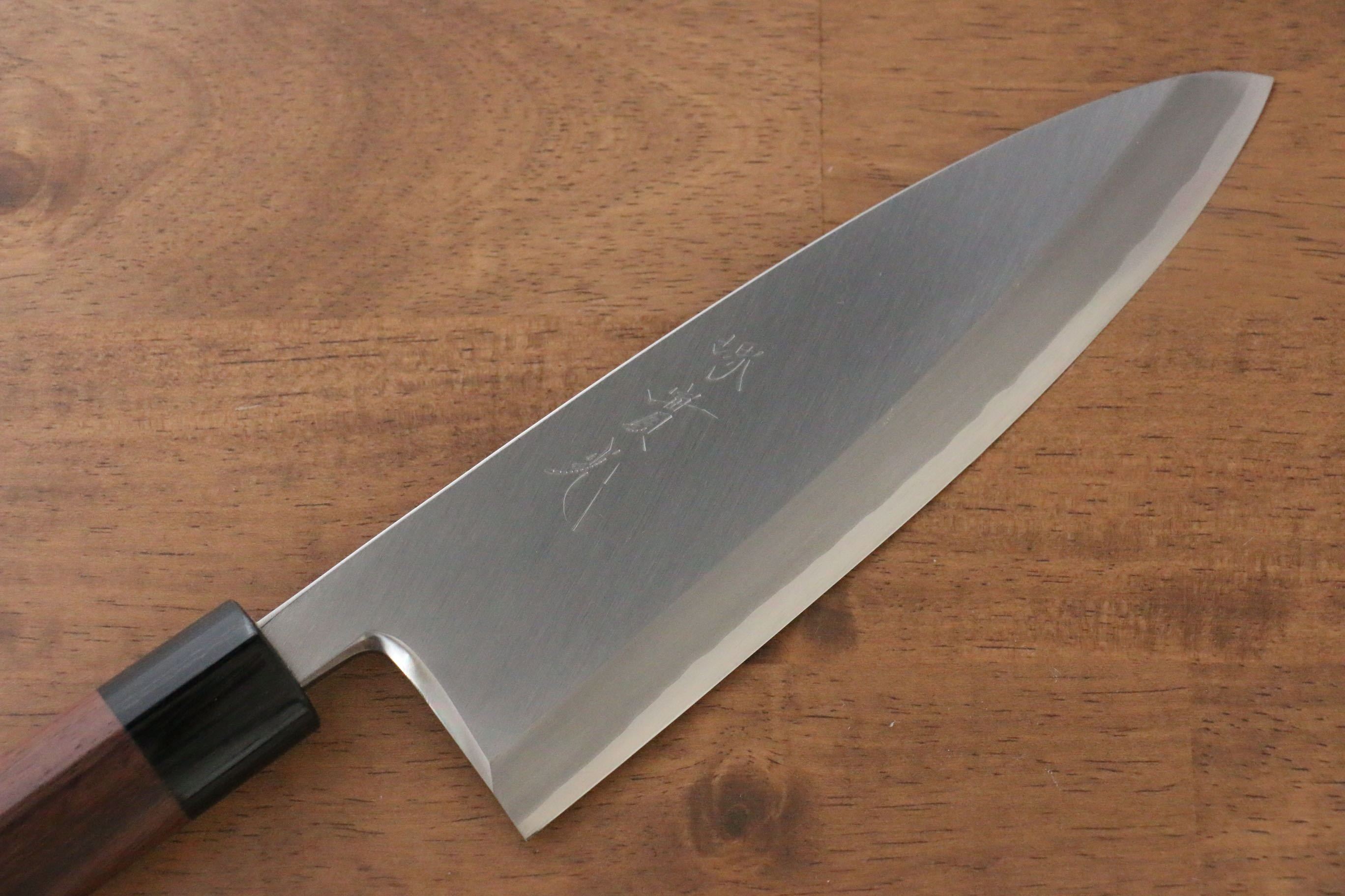 Jikko Silver Steel No.3 Deba 195mm Shitan Handle - Japanny - Best Japanese Knife