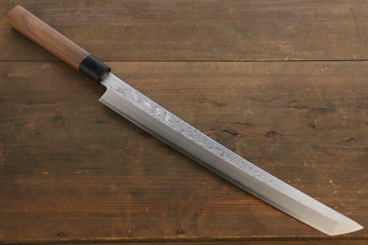 Shigeki Tanaka VG10 Sakimaru Takohiki 330mm Walnut Handle - Japanny - Best Japanese Knife