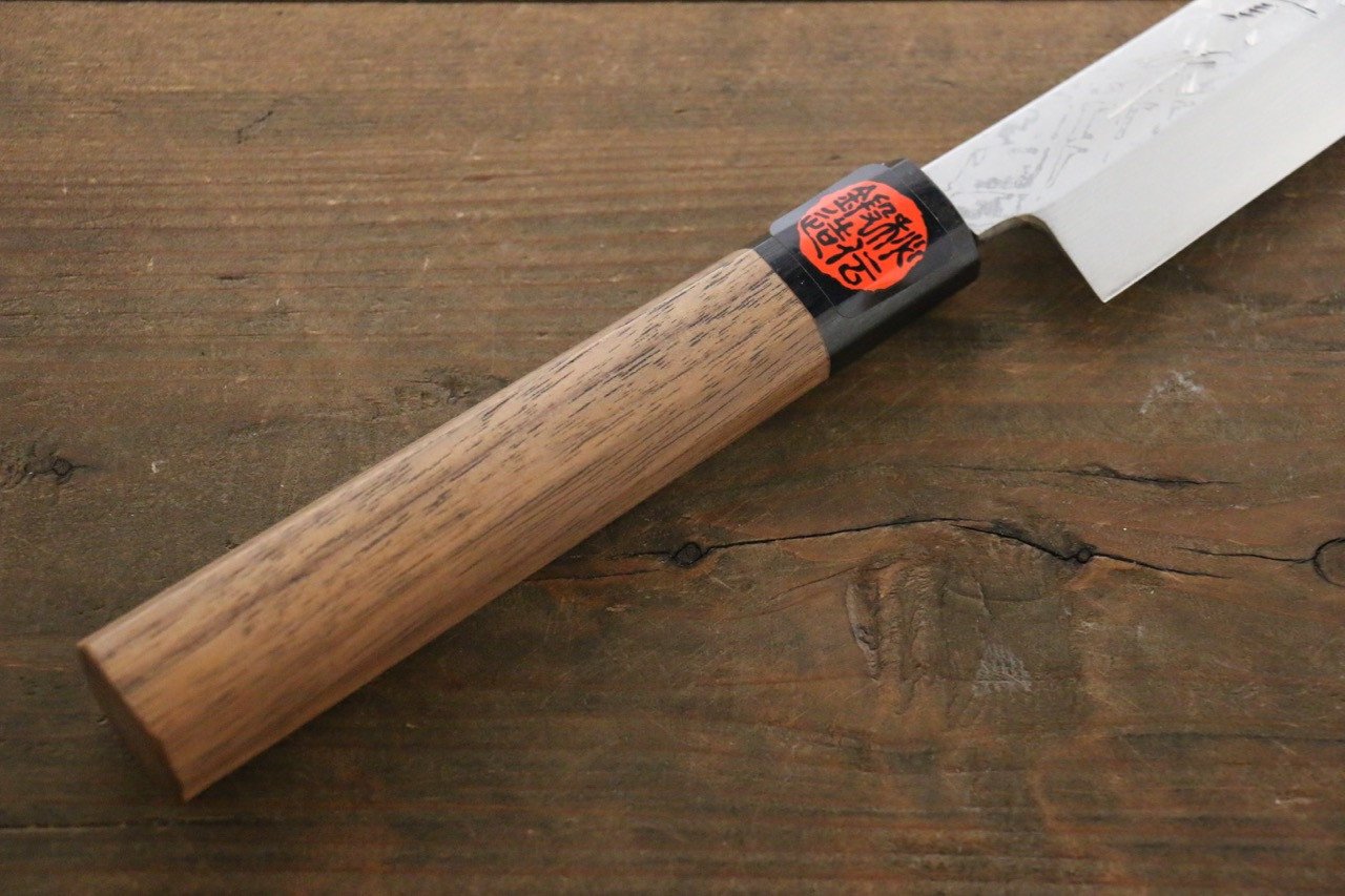 Shigeki Tanaka VG10 Damascus Sakimaru Takohiki 300mm Walnut Handle - Japanny - Best Japanese Knife