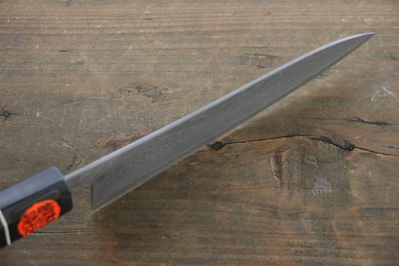 Shigeki Tanaka SG2 Damascus Petty-Utility 150mm Ebony Wood Handle - Japanny - Best Japanese Knife
