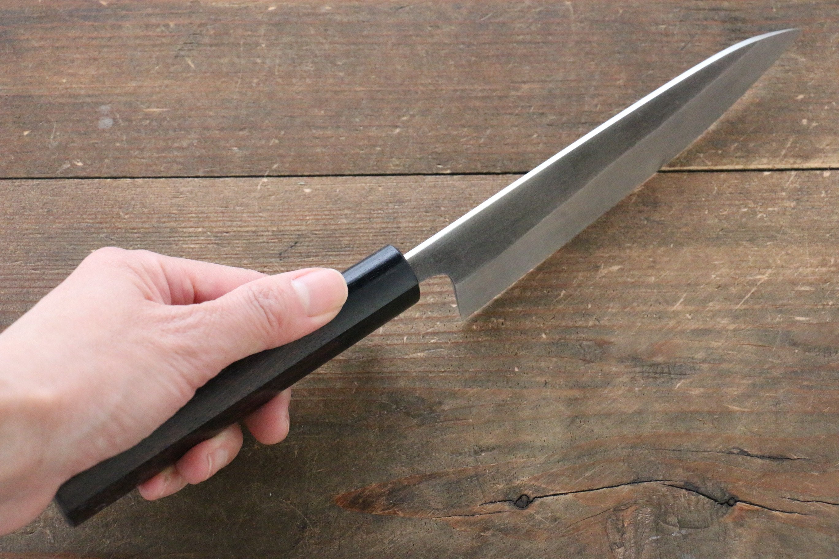 Shungo Ogata SG2 Kurouchi Petty-Utility 140mm Shitan Handle - Japanny - Best Japanese Knife