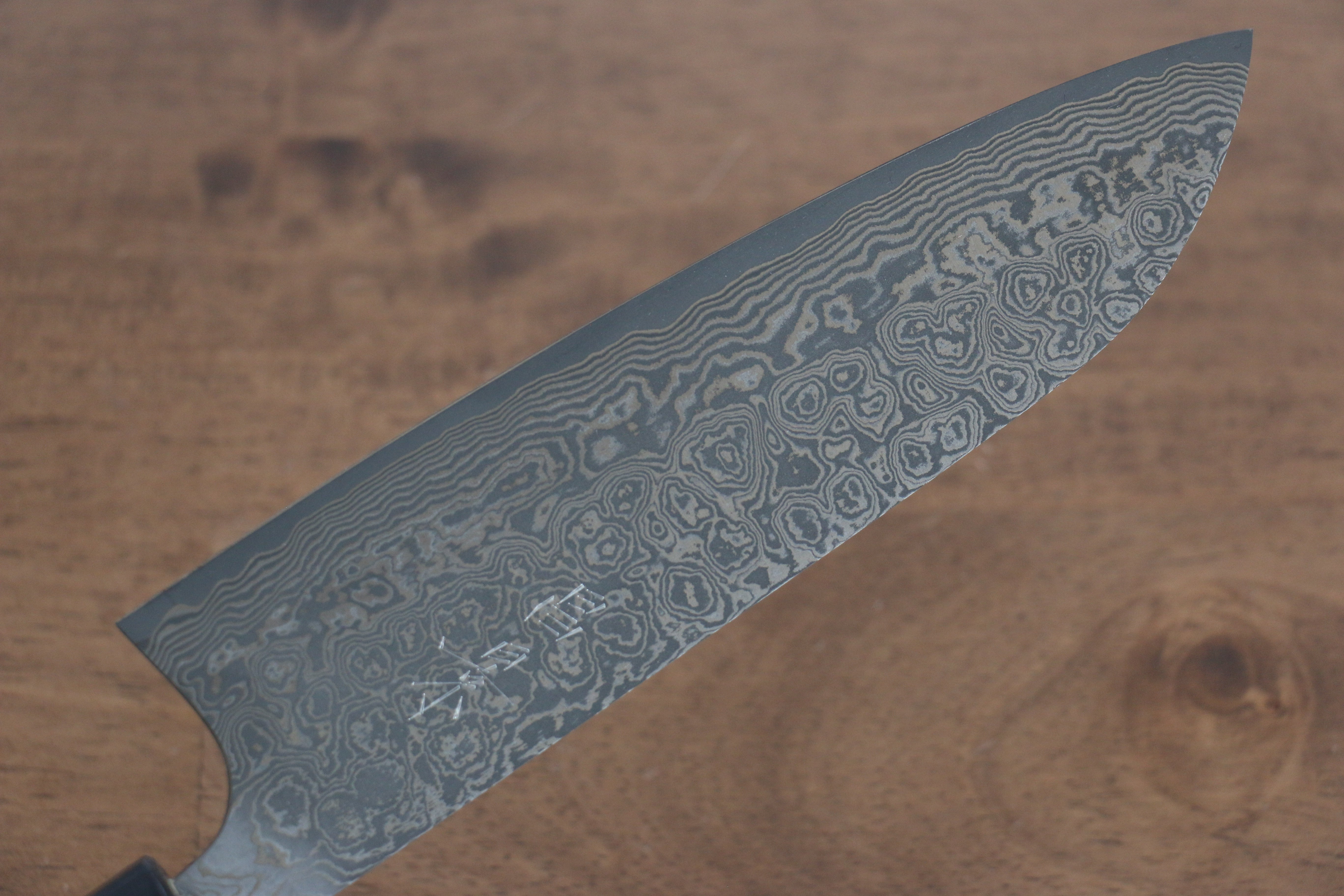 Masakage Kumo VG10 Damascus Santoku 165mm Shitan Handle - Japanny - Best Japanese Knife