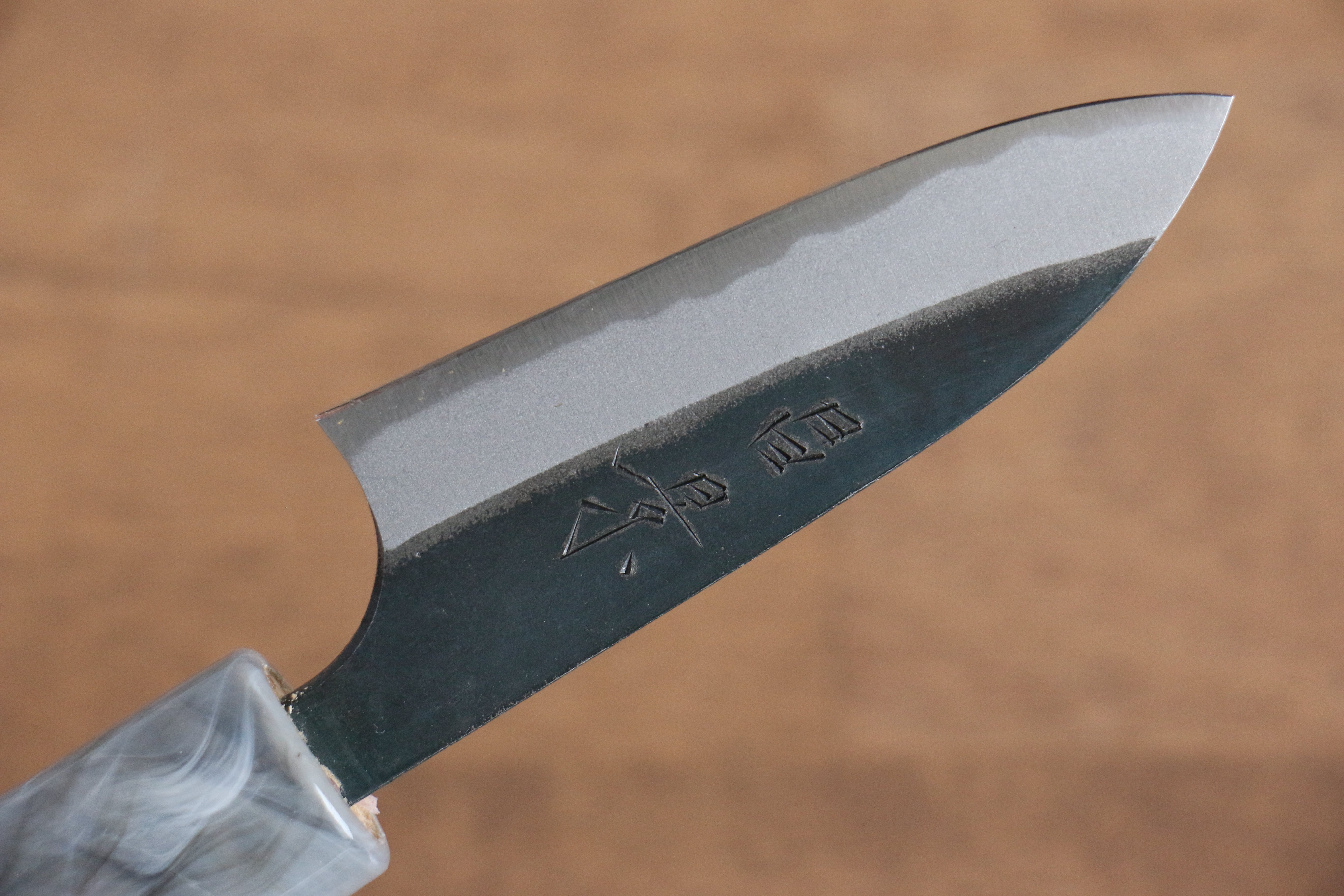 Masakage Mizu Blue Steel No.2 Black Finished Petty-Utility 80mm American Cherry Handle - Japanny - Best Japanese Knife