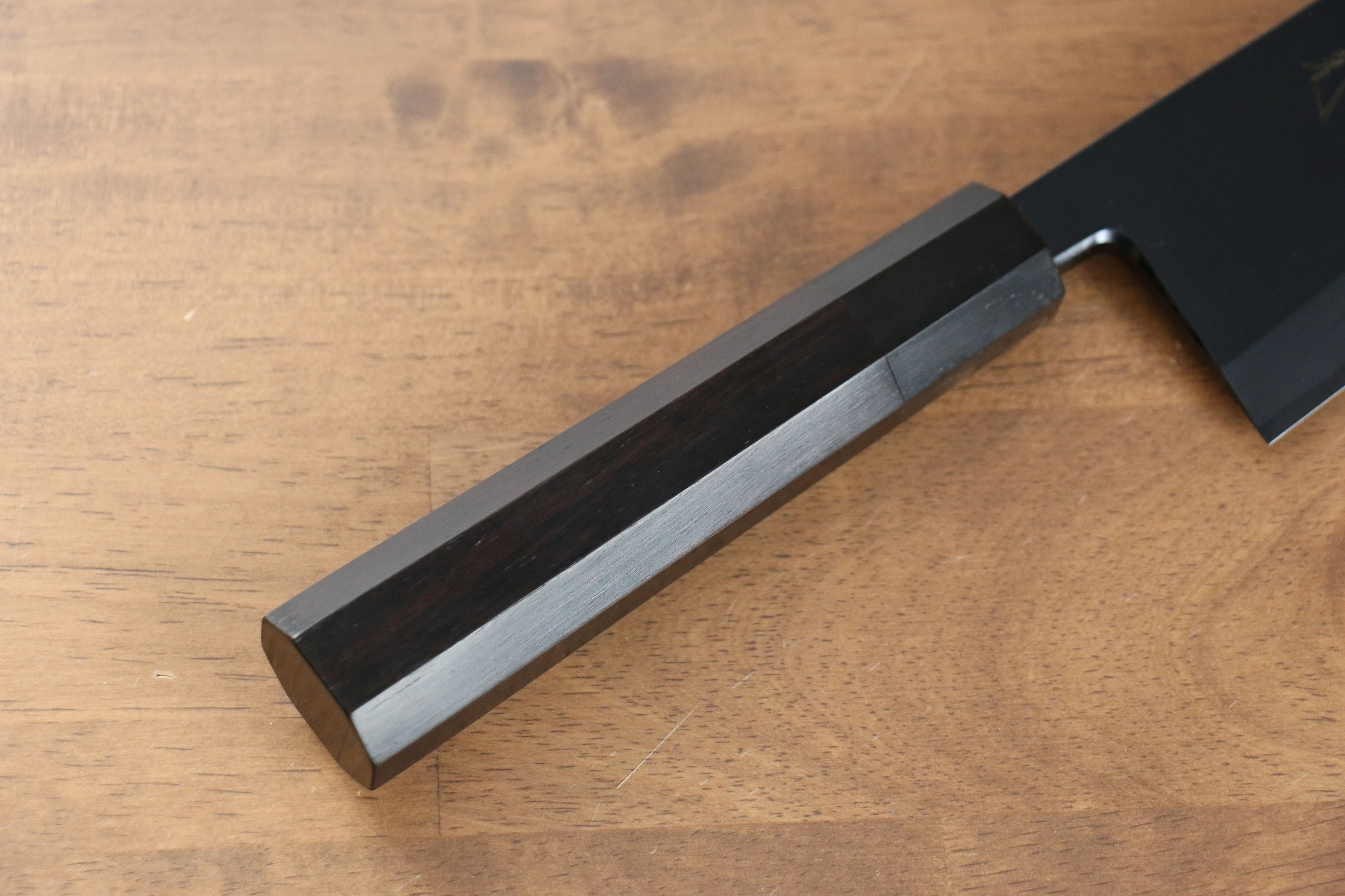 Jikko Ginza White Steel Black dyeing Kiritsuke Deba 180mm Ebony Wood Handle - Japanny - Best Japanese Knife