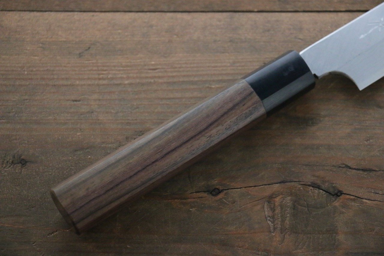 Hideo Kitaoka Blue Steel No.2 Damascus Yanagiba 270mm Shitan Handle - Japanny - Best Japanese Knife