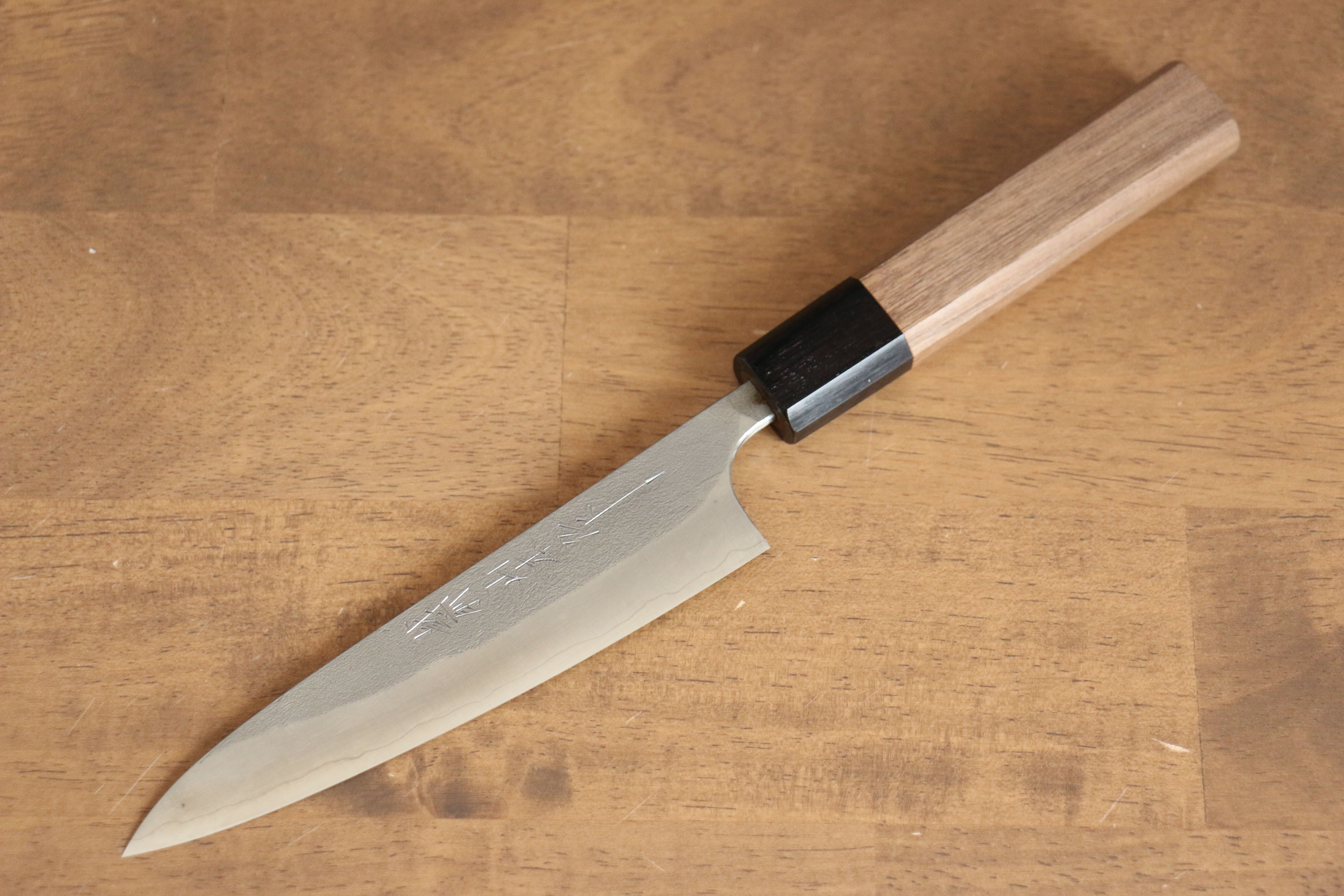 Nao Yamamoto VG10 Nashiji Damascus Petty-Utility 140mm Walnut Handle - Japanny - Best Japanese Knife