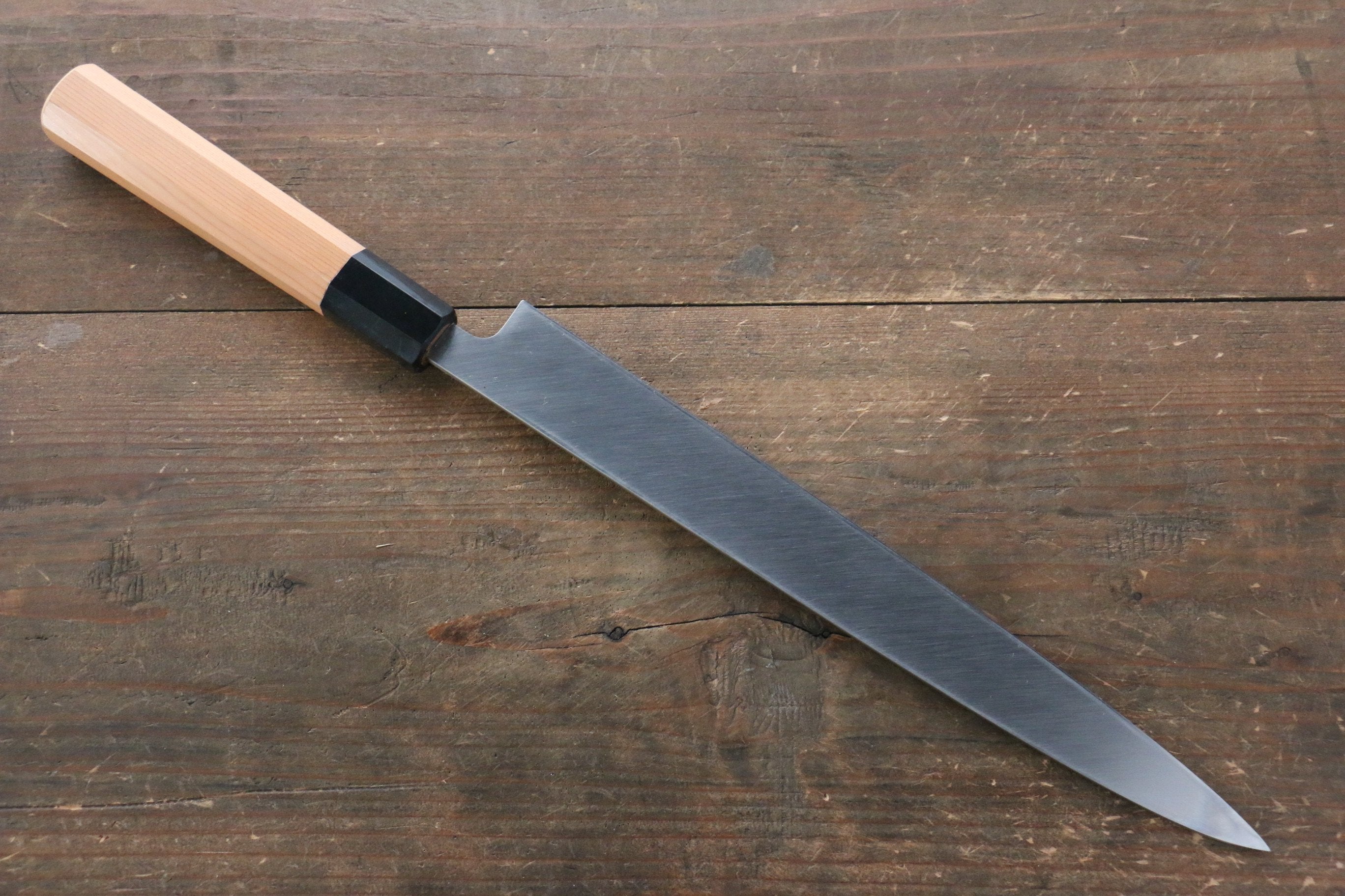 Sukenari ZDP4 Mirrored Finish Yanagiba Yew Tree Handle - Japanny - Best Japanese Knife