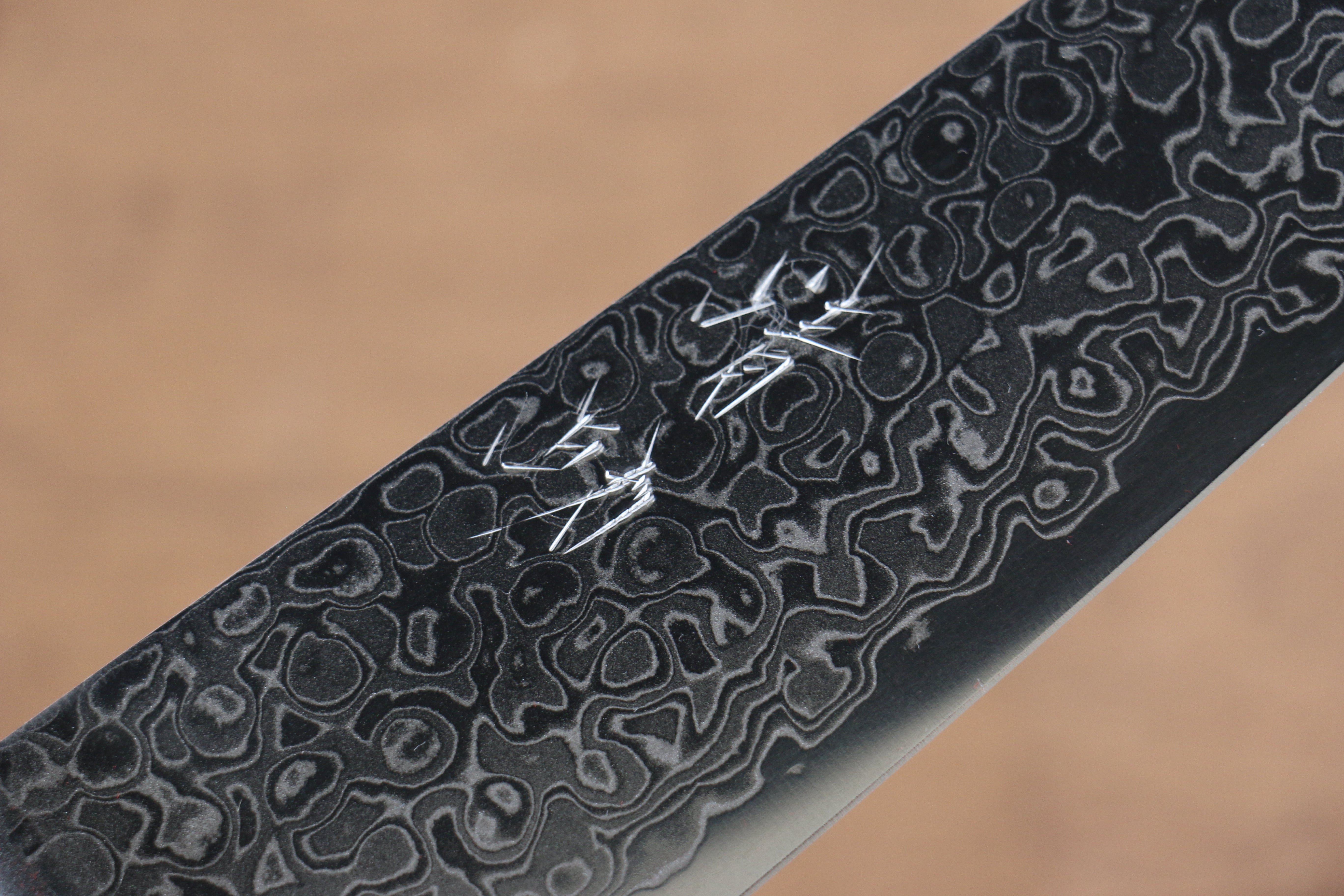 Seisuke AUS10 45 Layer Mirrored Finish Damascus Gyuto 180mm Black Pakka wood Handle - Japanny - Best Japanese Knife