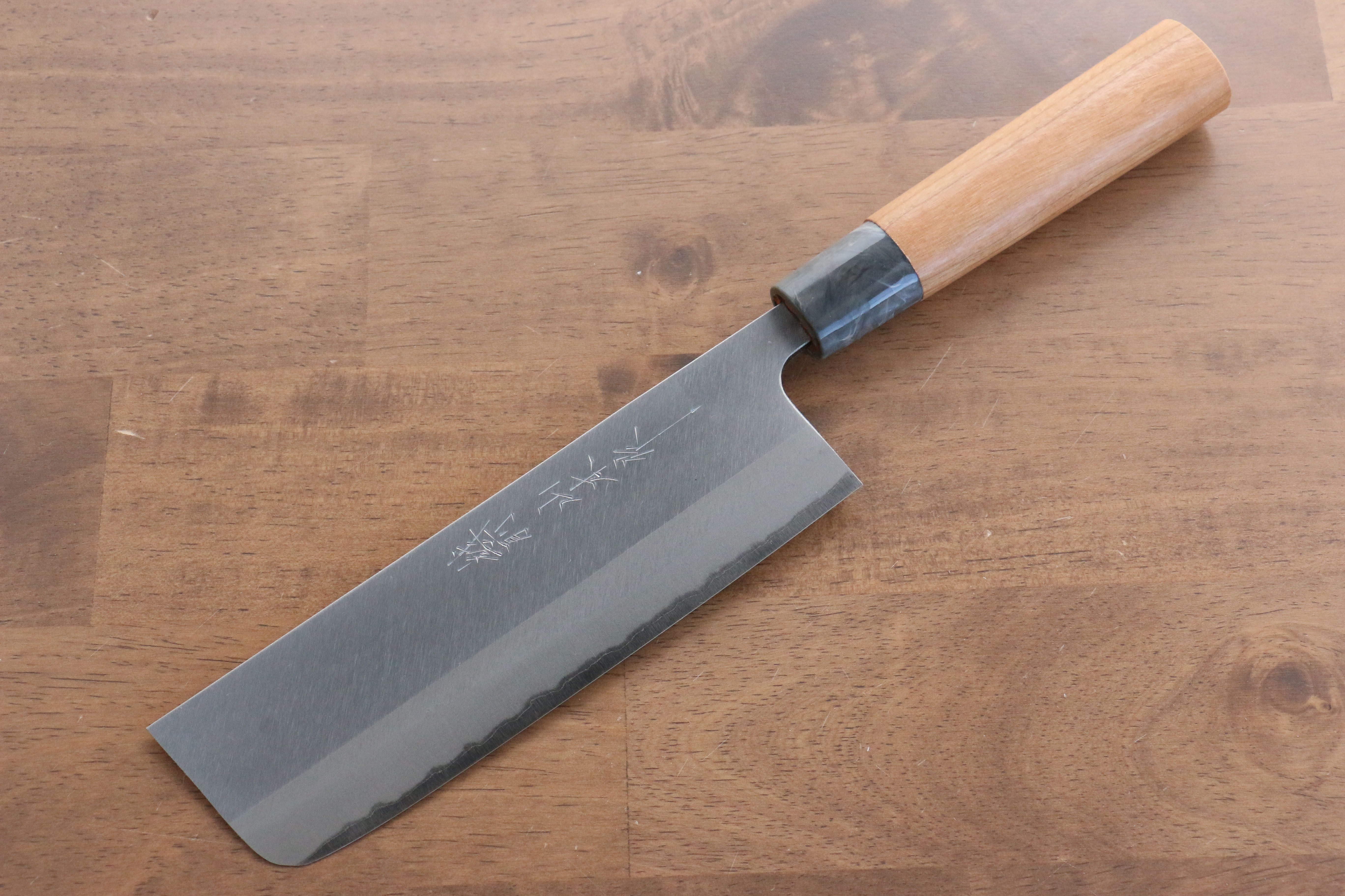 Nao Yamamoto White Steel No.2 Kasumitogi Nakiri 165mm American Cherry Handle - Japanny - Best Japanese Knife