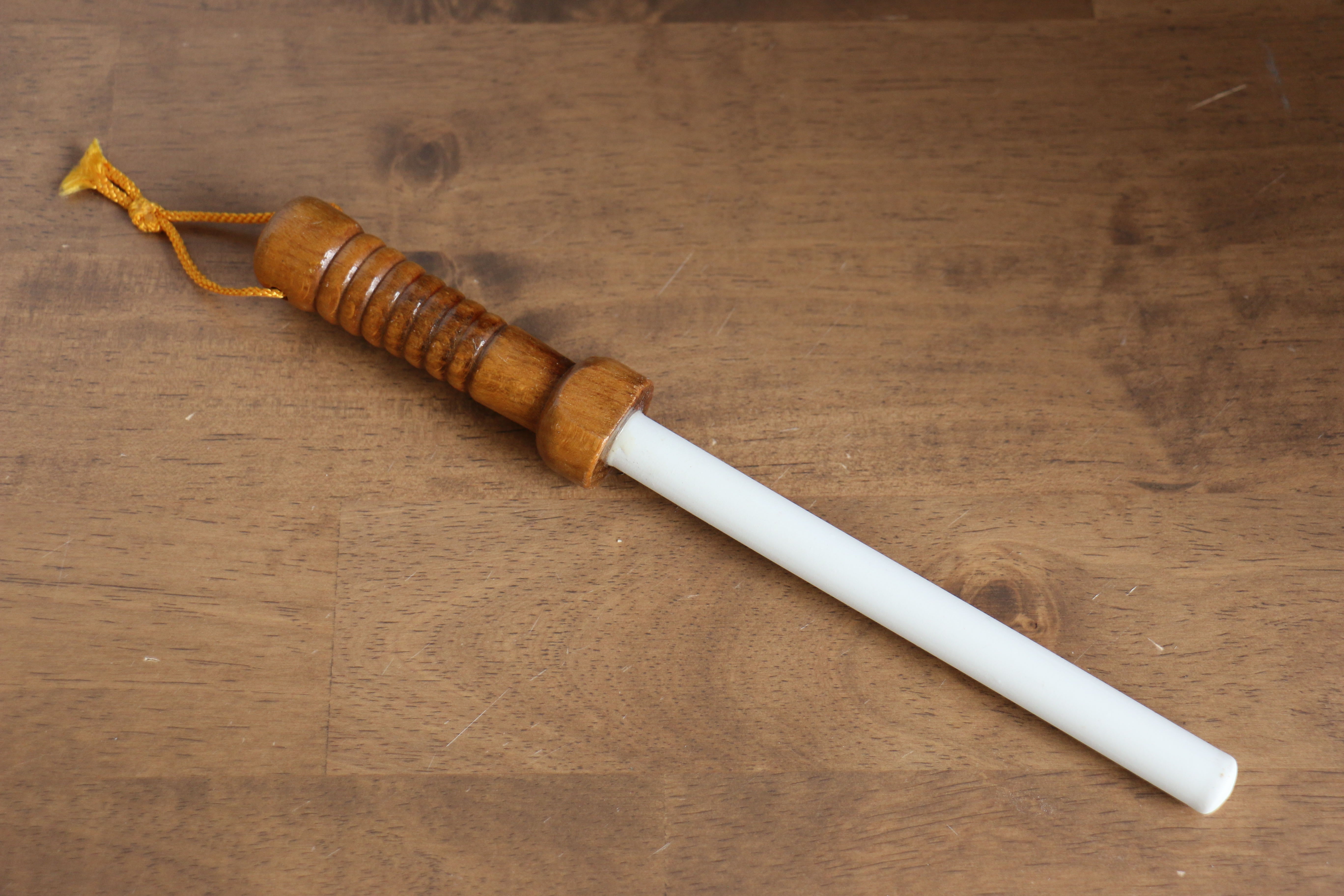Fine ceramic Sharpening Rod Brown Pakka wood Handle - Japanny - Best Japanese Knife