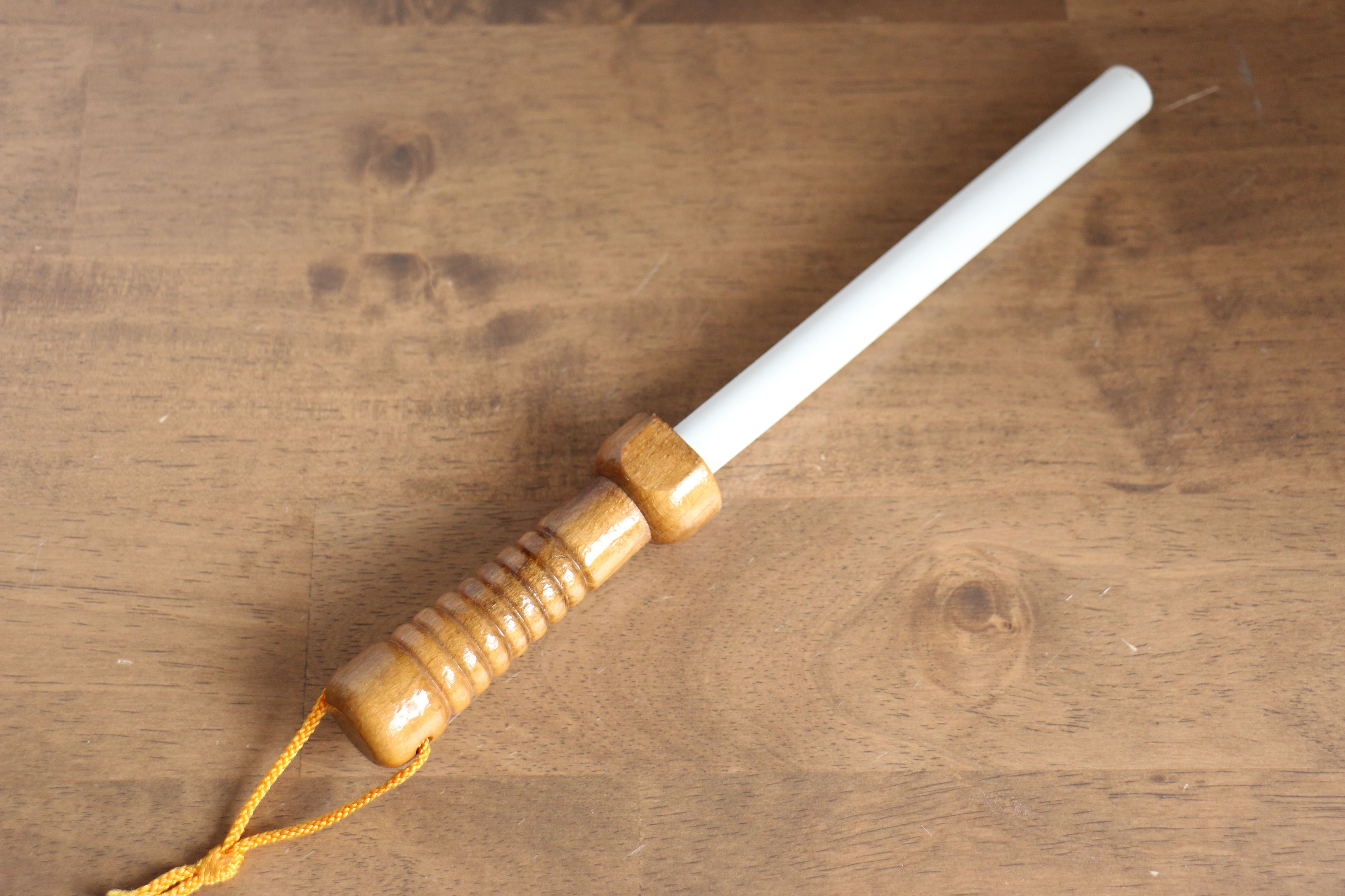 Fine ceramic Sharpening Rod Brown Pakka wood Handle - Japanny - Best Japanese Knife