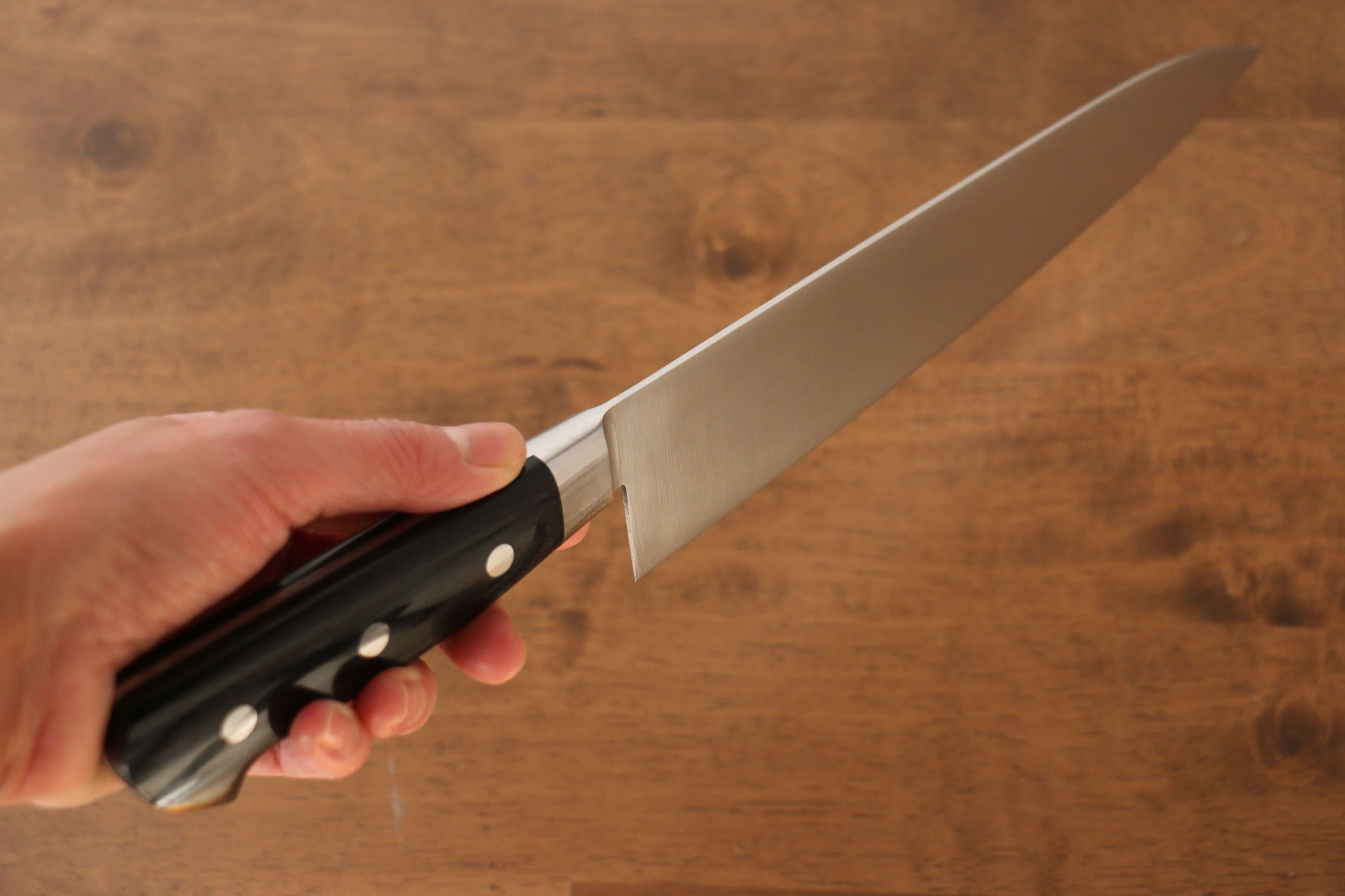 Iseya Molybdenum Gyuto 210mm Black Pakka wood Handle - Japanny - Best Japanese Knife