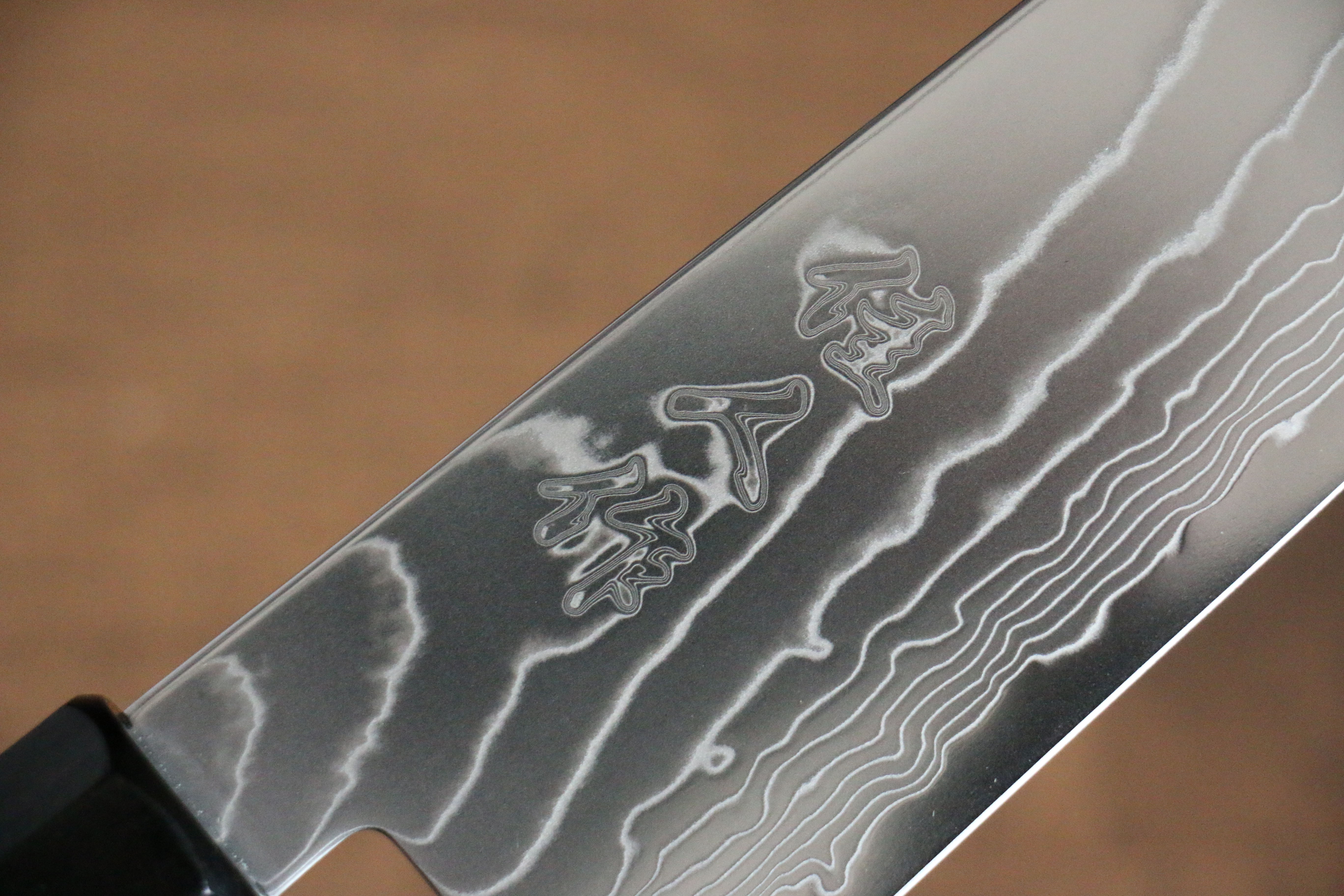 Kajin Cobalt Special Steel Damascus Gyuto 240mm Gray Pakka wood Handle - Japanny - Best Japanese Knife