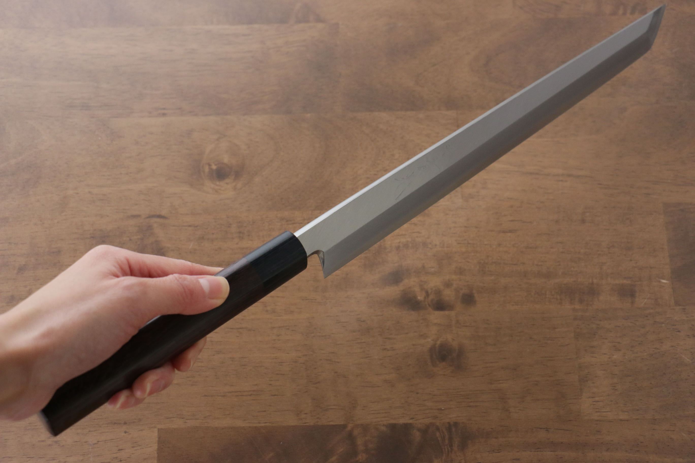 Jikko Silver Steel No.3 Sakimaru Yanagiba 300mm Shitan Handle - Japanny - Best Japanese Knife