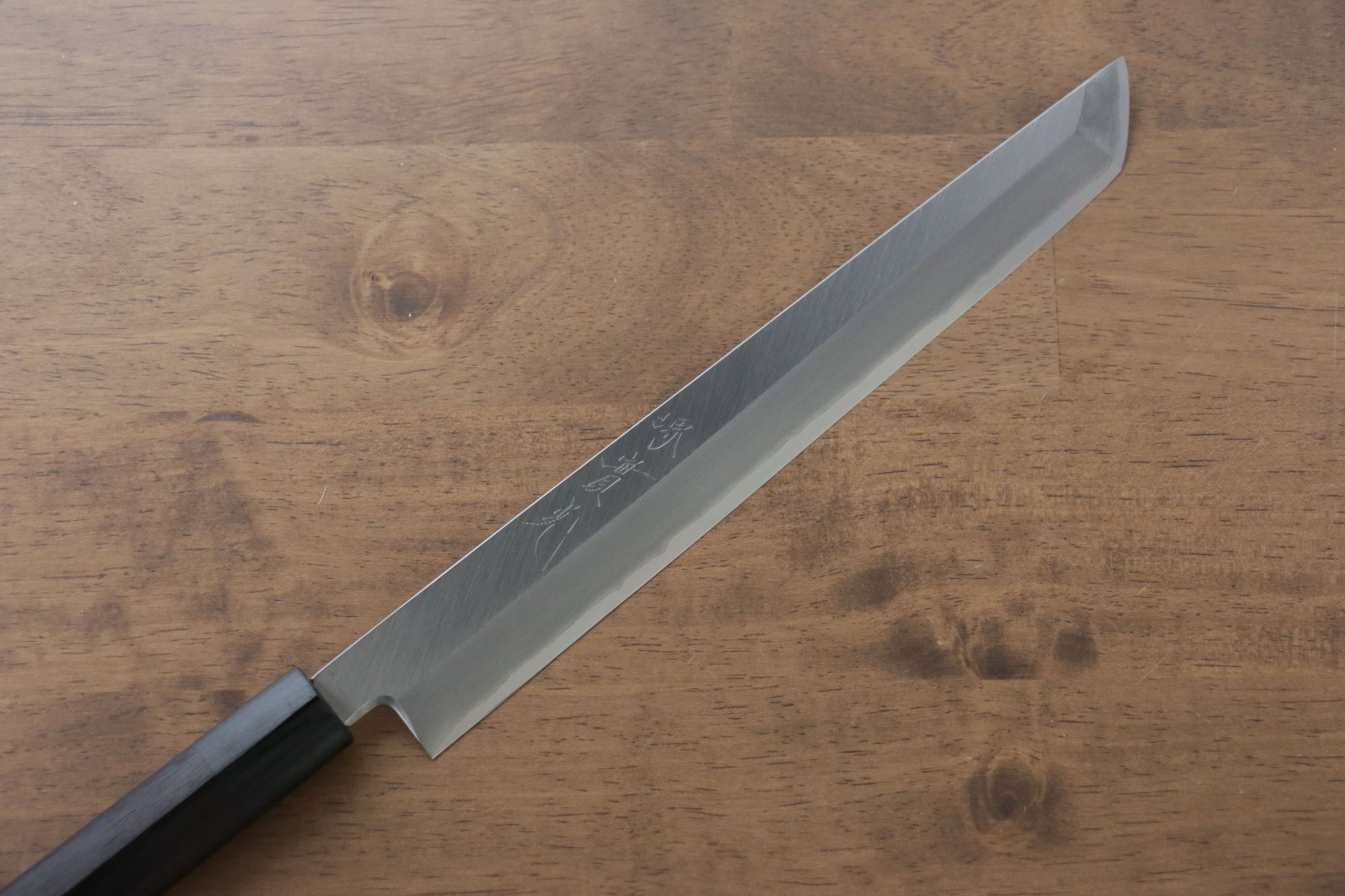 Jikko Silver Steel No.3 Sakimaru Yanagiba 240mm Shitan Handle - Japanny - Best Japanese Knife