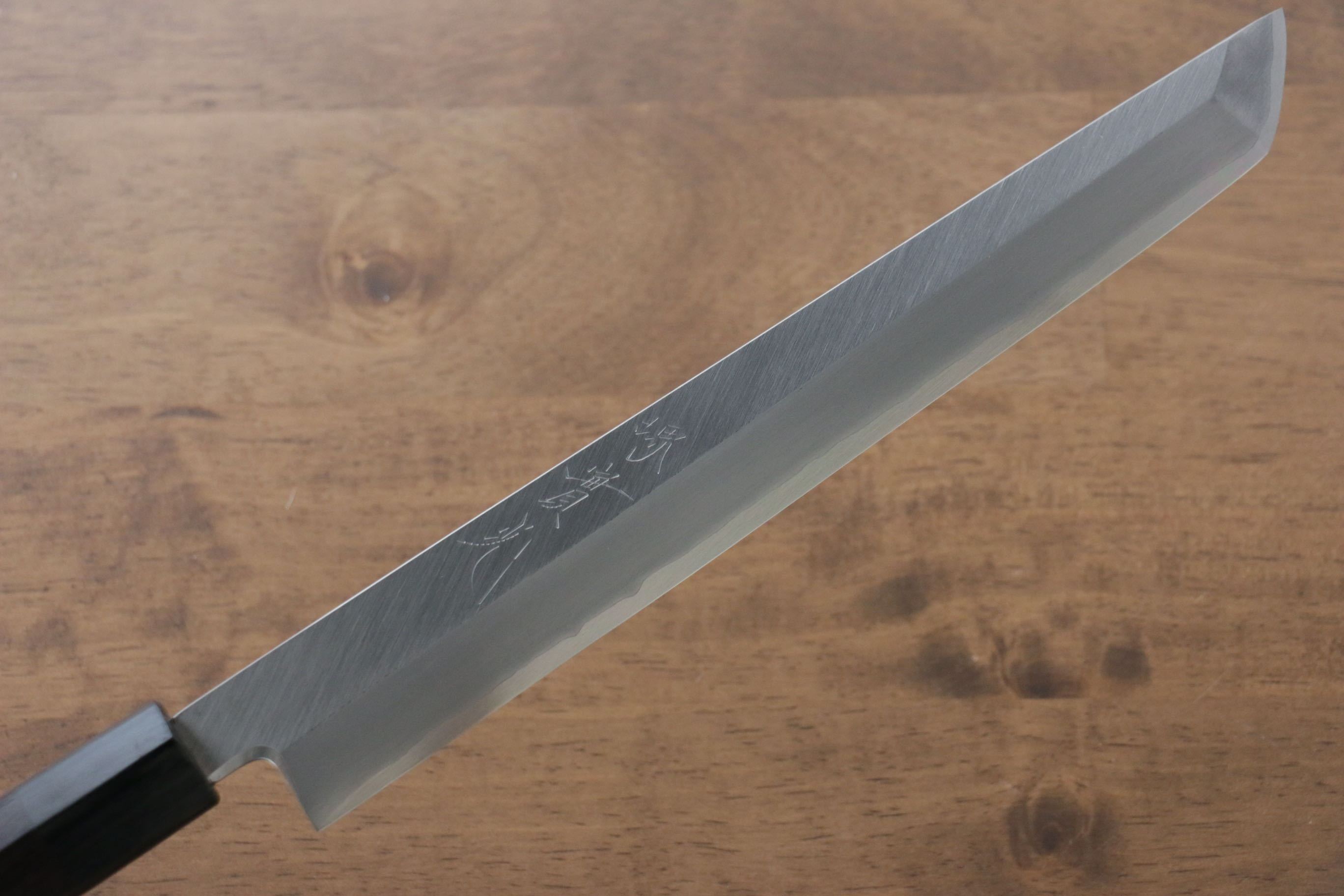 Jikko Silver Steel No.3 Sakimaru Yanagiba 240mm Shitan Handle - Japanny - Best Japanese Knife