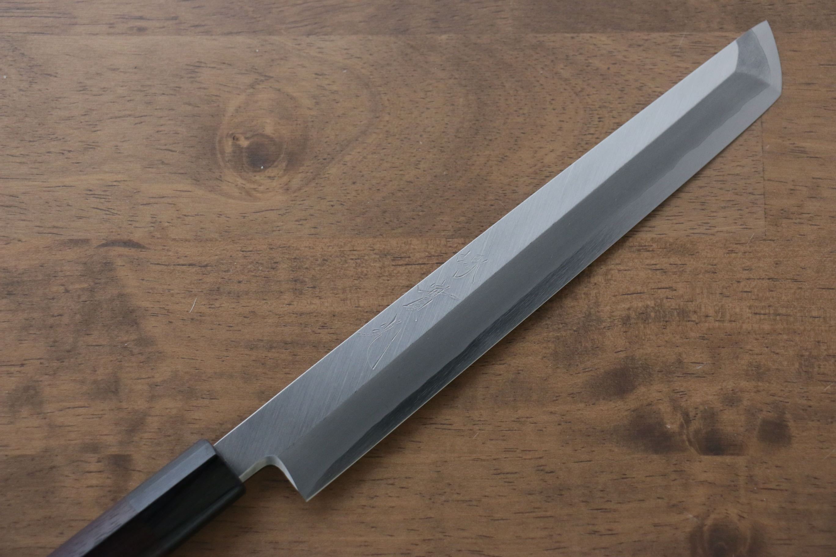 Jikko Silver Steel No.3 Sakimaru Yanagiba 210mm Shitan Handle - Japanny - Best Japanese Knife