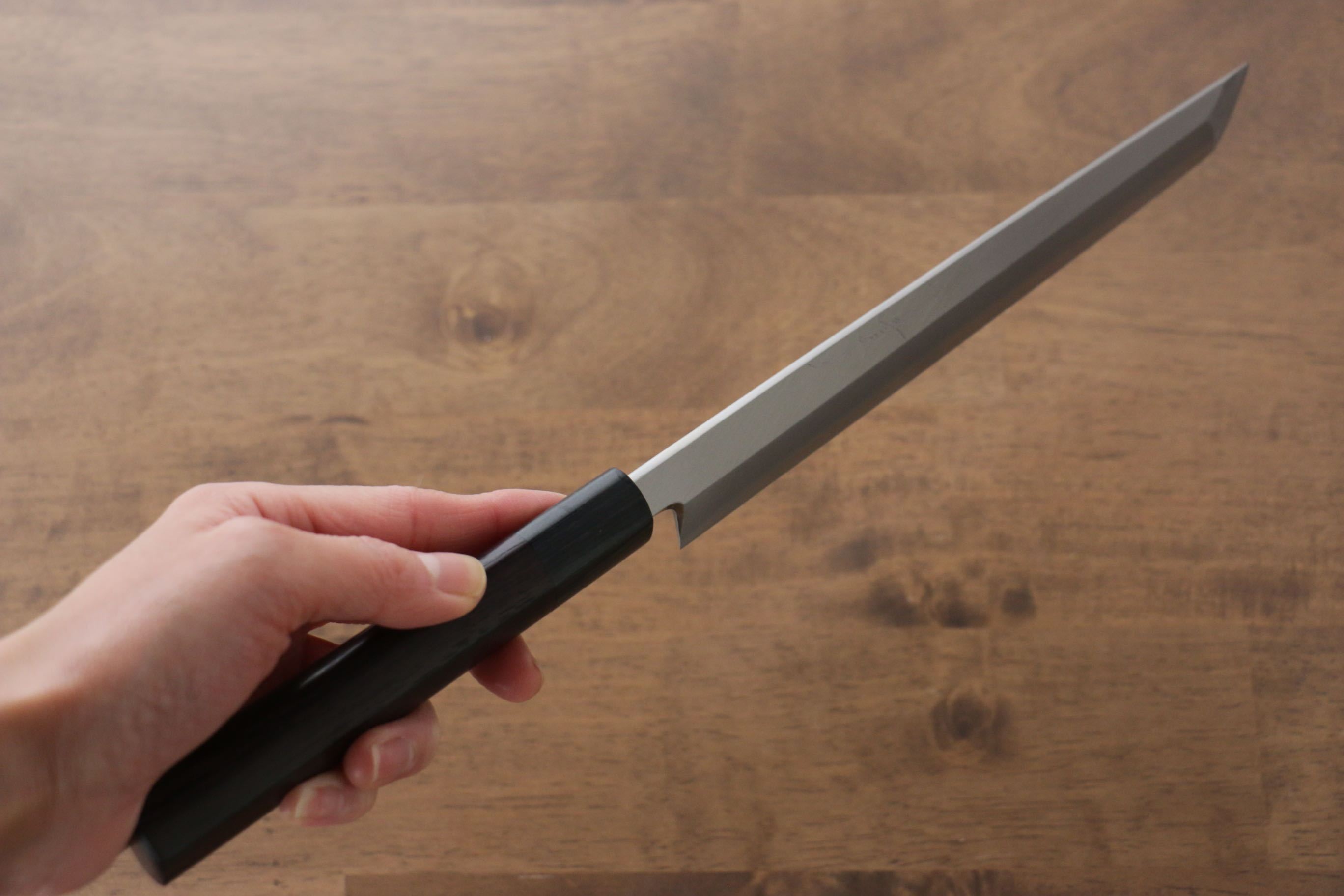 Jikko Silver Steel No.3 Sakimaru Yanagiba 210mm Shitan Handle - Japanny - Best Japanese Knife