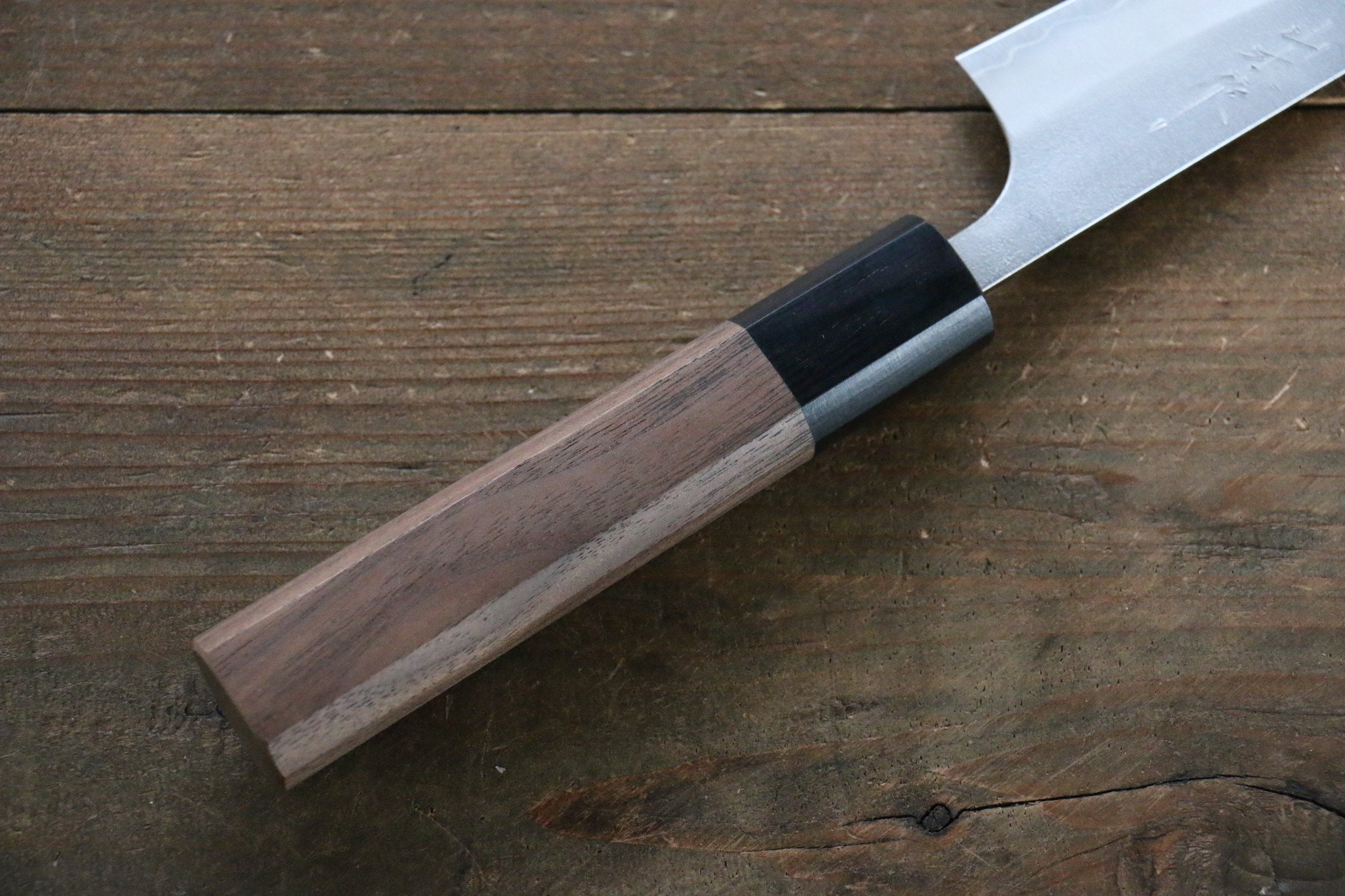 Nao Yamamoto Silver Steel No.3 Nashiji Petty-Utility 120mm Walnut Handle - Japanny - Best Japanese Knife