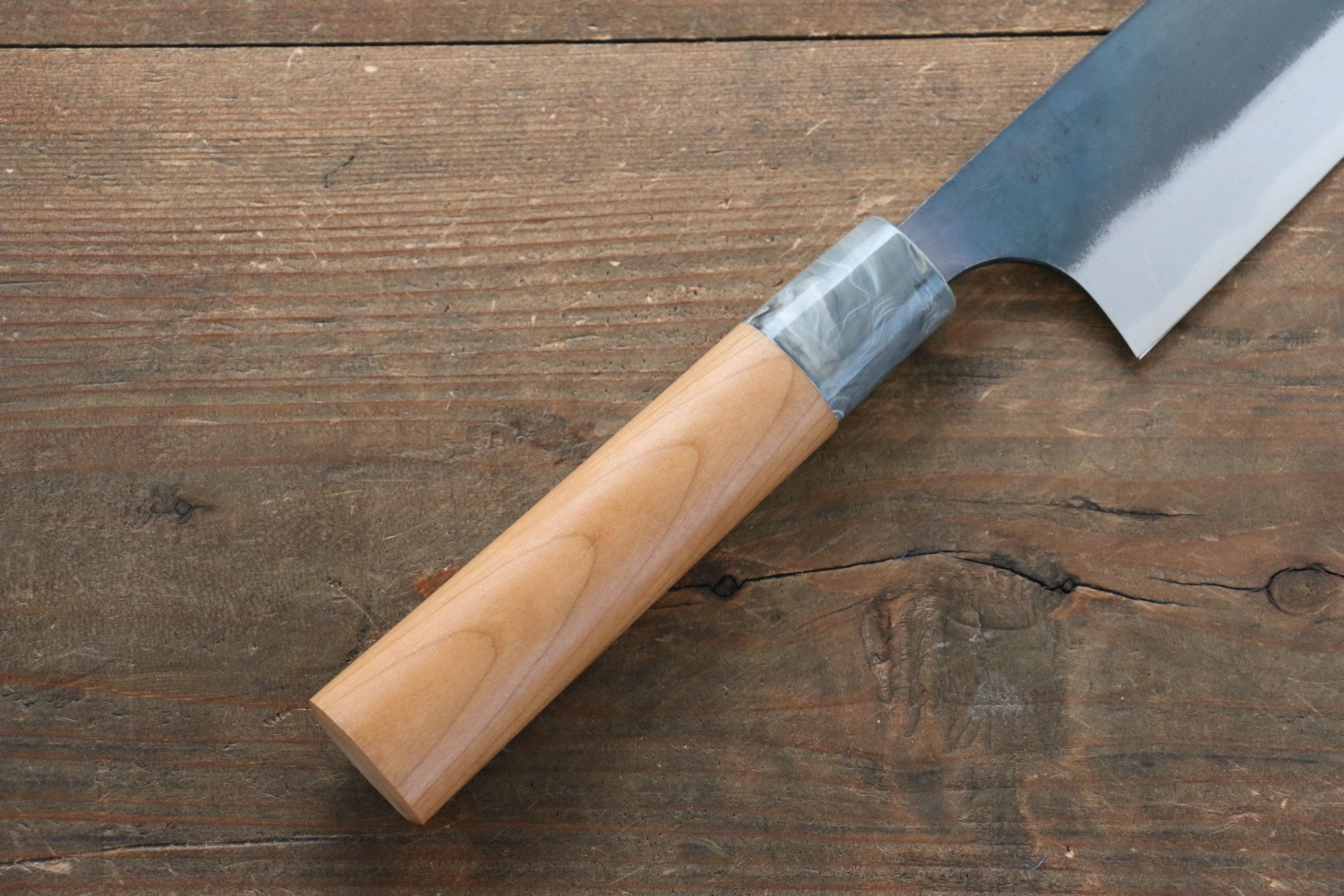 Masakage Masakage Mizu Blue Steel No.2 Black Finished Gyuto 210mm with American Cherry Handle - Japanny - Best Japanese Knife