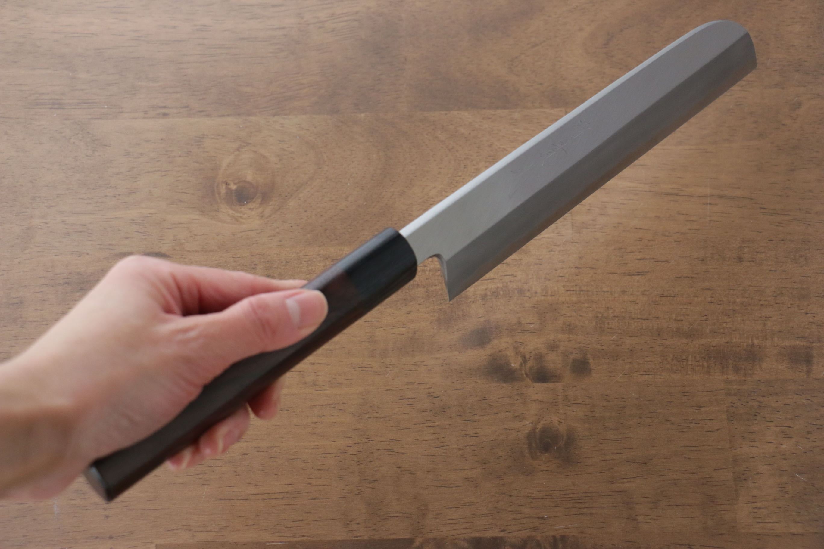 Jikko White Steel No.2 Kamagata Usuba 210mm Shitan Handle - Japanny - Best Japanese Knife
