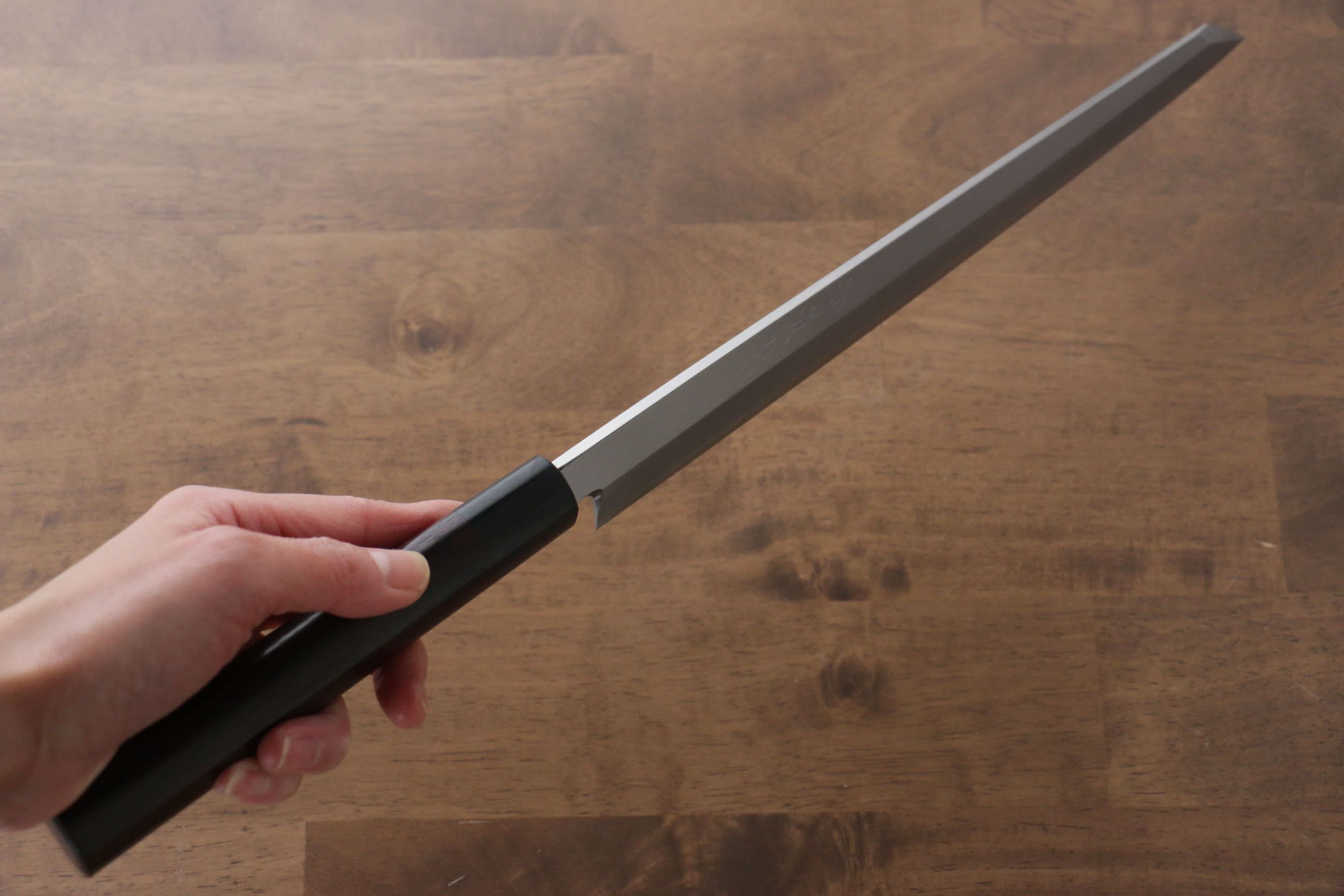 Jikko Silver Steel No.3 Kiritsuke Yanagiba 300mm Shitan Handle - Japanny - Best Japanese Knife
