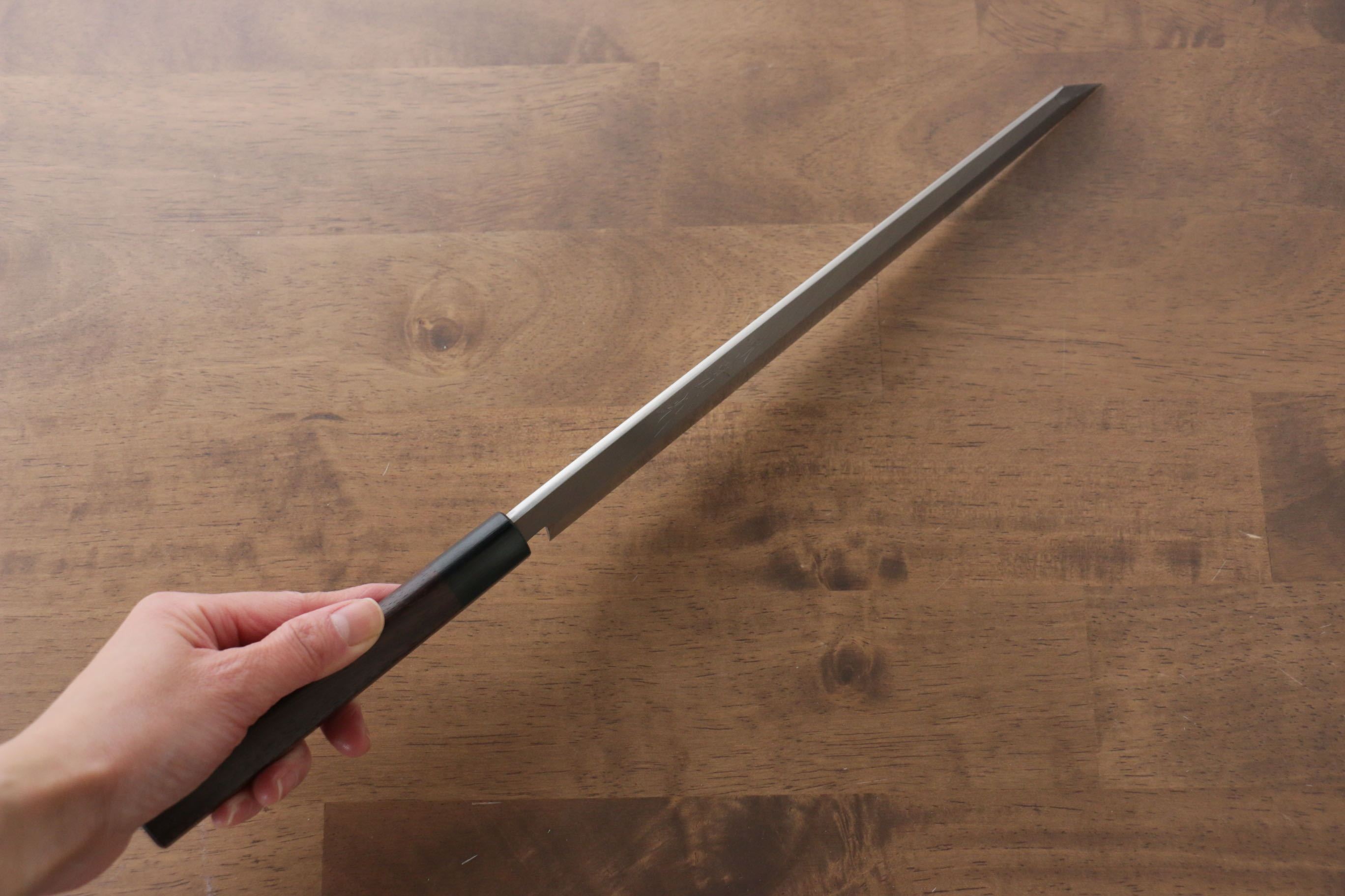 Jikko Silver Steel No.3 Kiritsuke Yanagiba 270mm Shitan Handle - Japanny - Best Japanese Knife