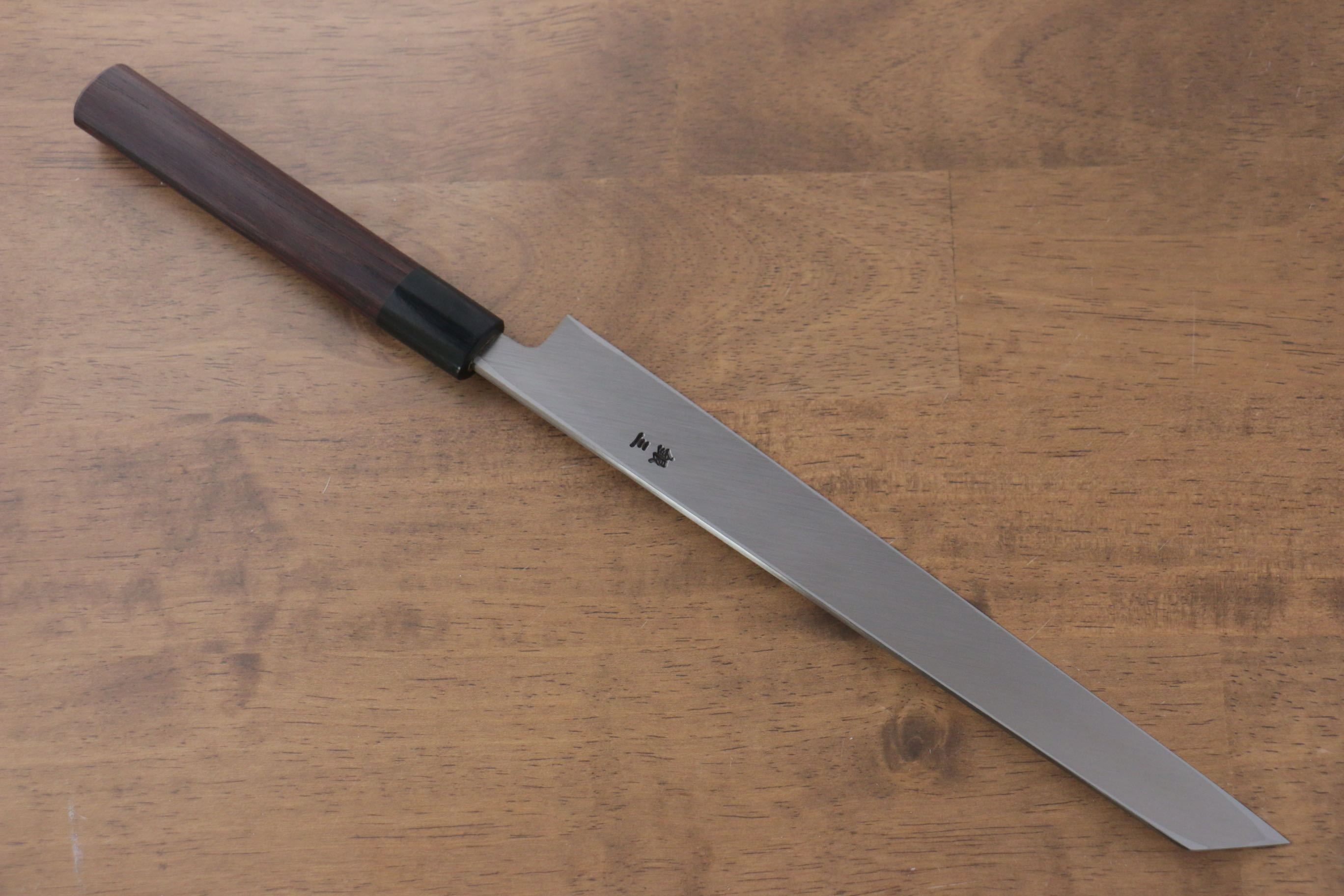 Jikko Silver Steel No.3 Kiritsuke Yanagiba 240mm Shitan Handle - Japanny - Best Japanese Knife