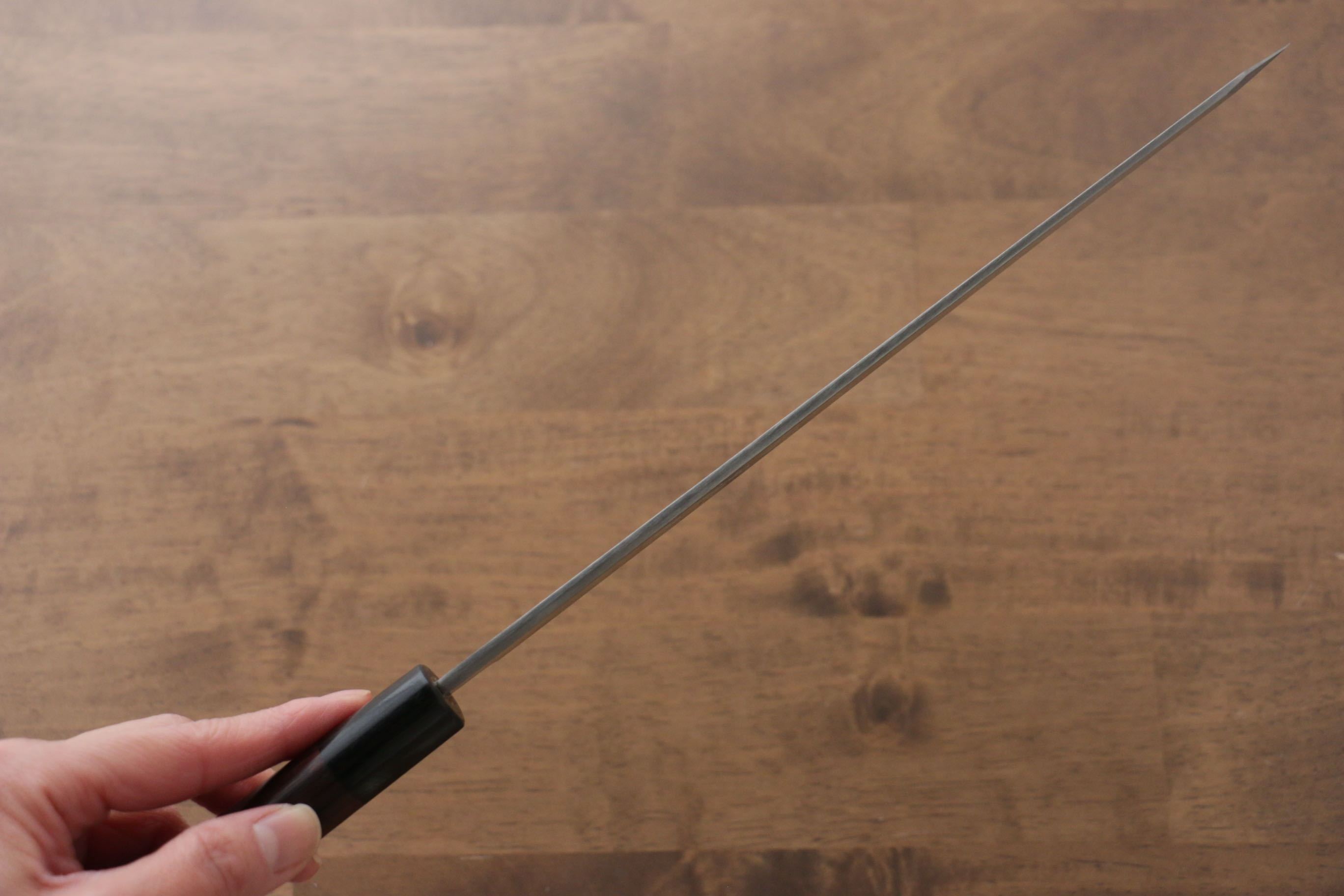 Jikko Silver Steel No.3 Kiritsuke Yanagiba 240mm Shitan Handle - Japanny - Best Japanese Knife